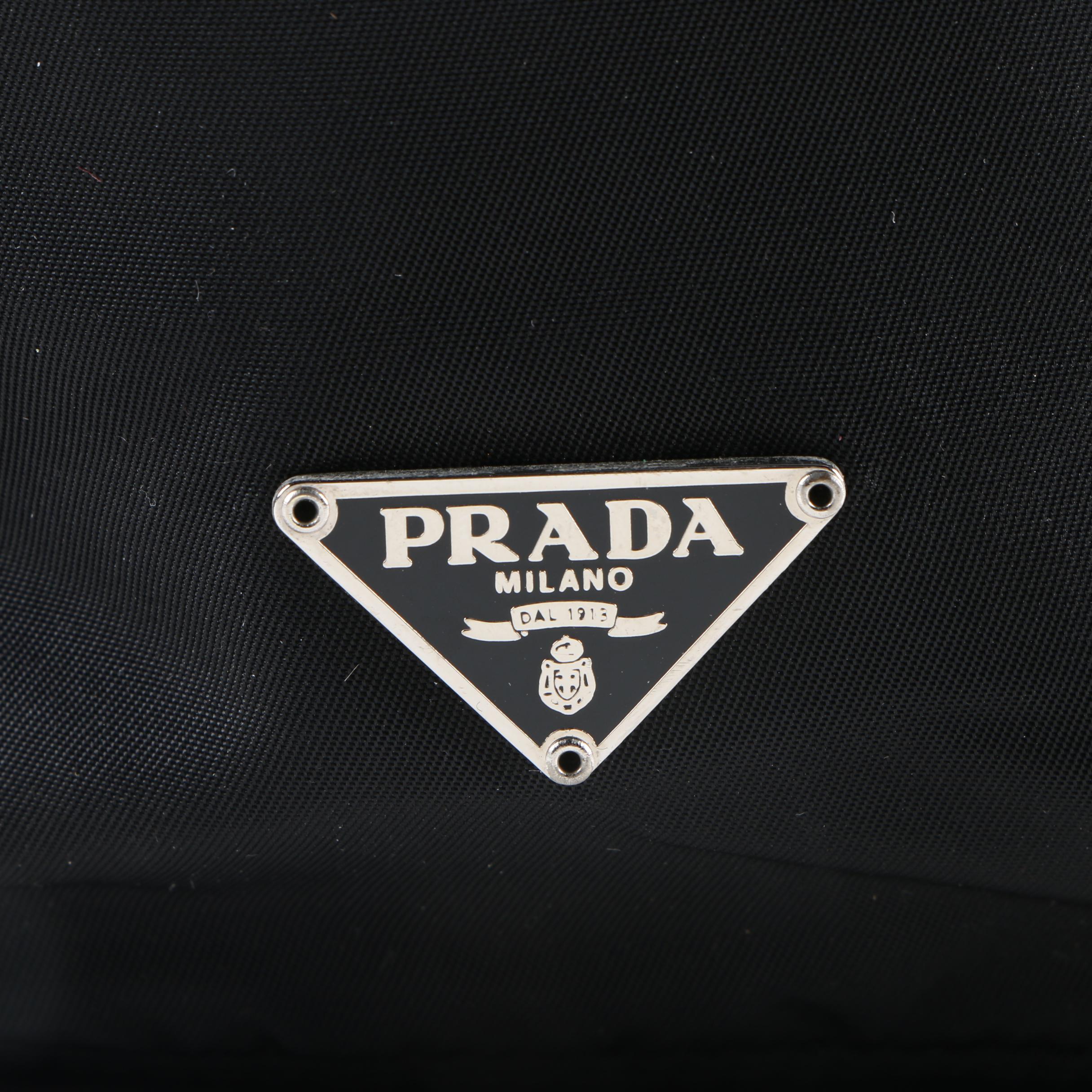 Prada Black Nylon Drawstring Pouch