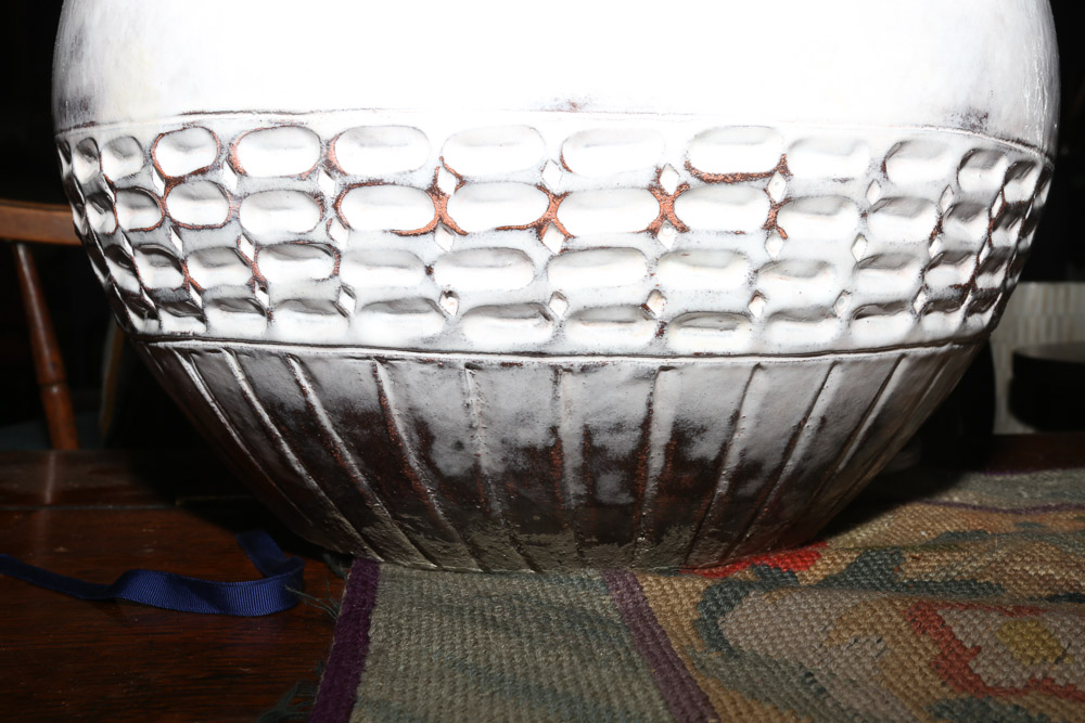 The Natural Light "Amuleto" Ceramic Table Lamp with Sail Cloth Shade