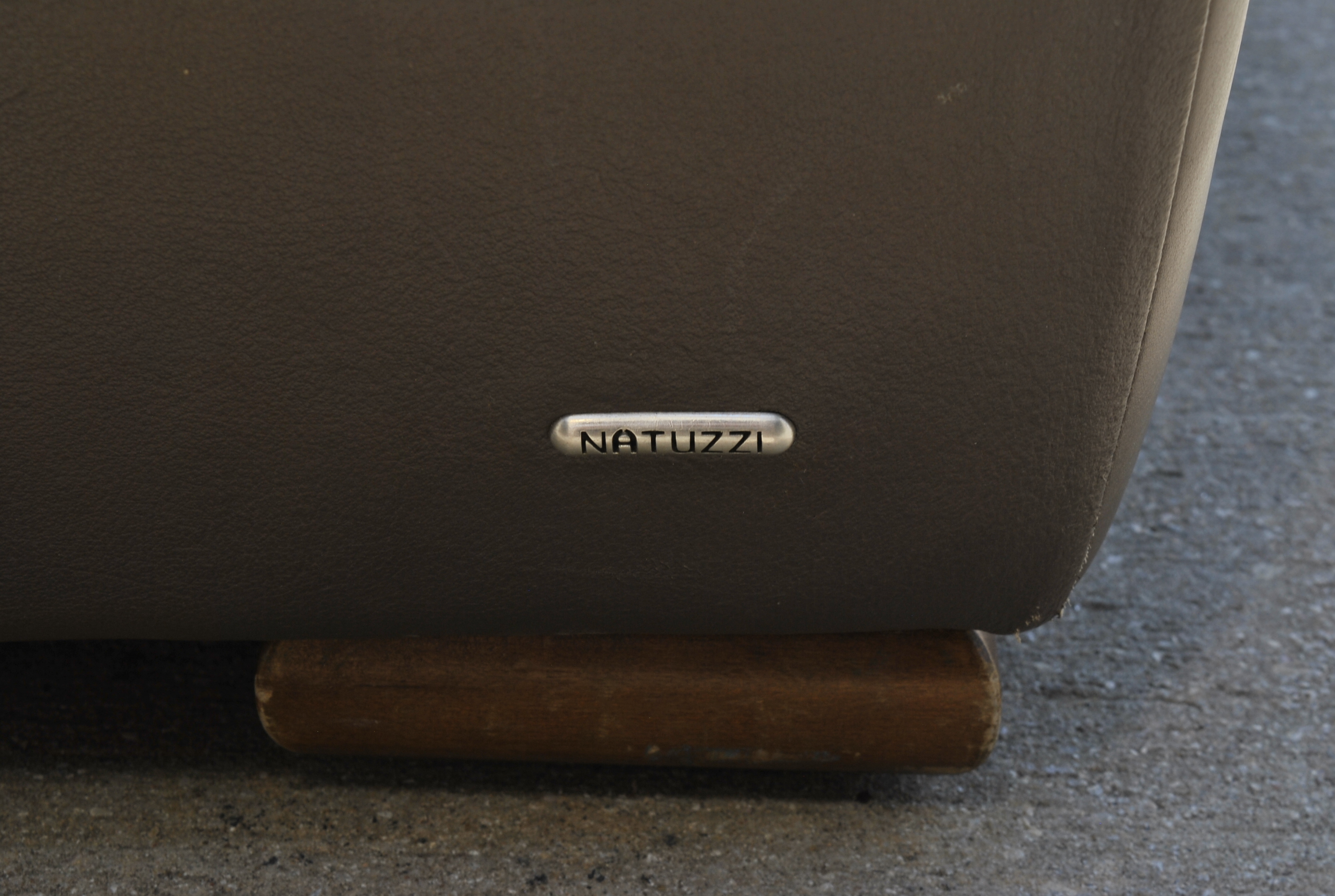 Natuzzi Dark Leather Sectional