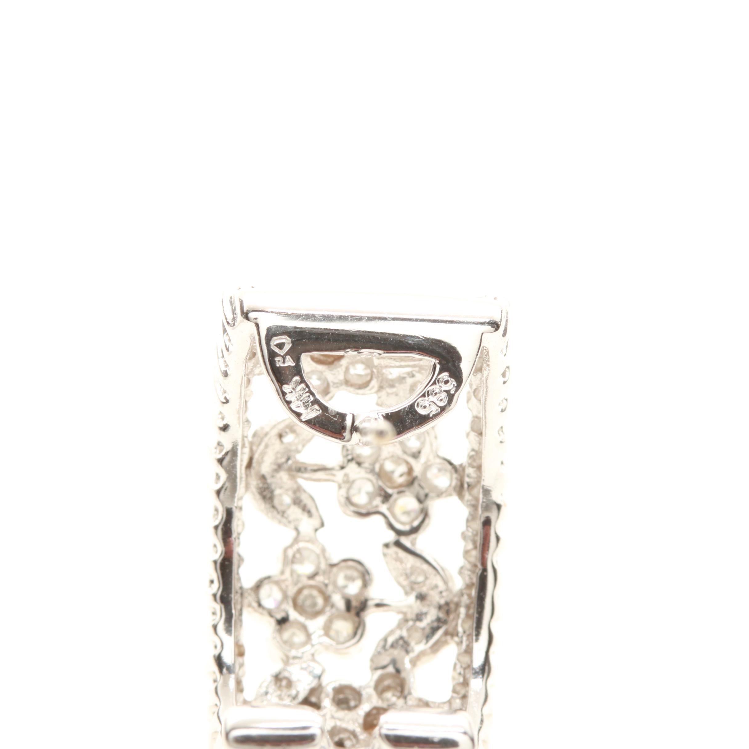 14K White Gold Diamond Earrings