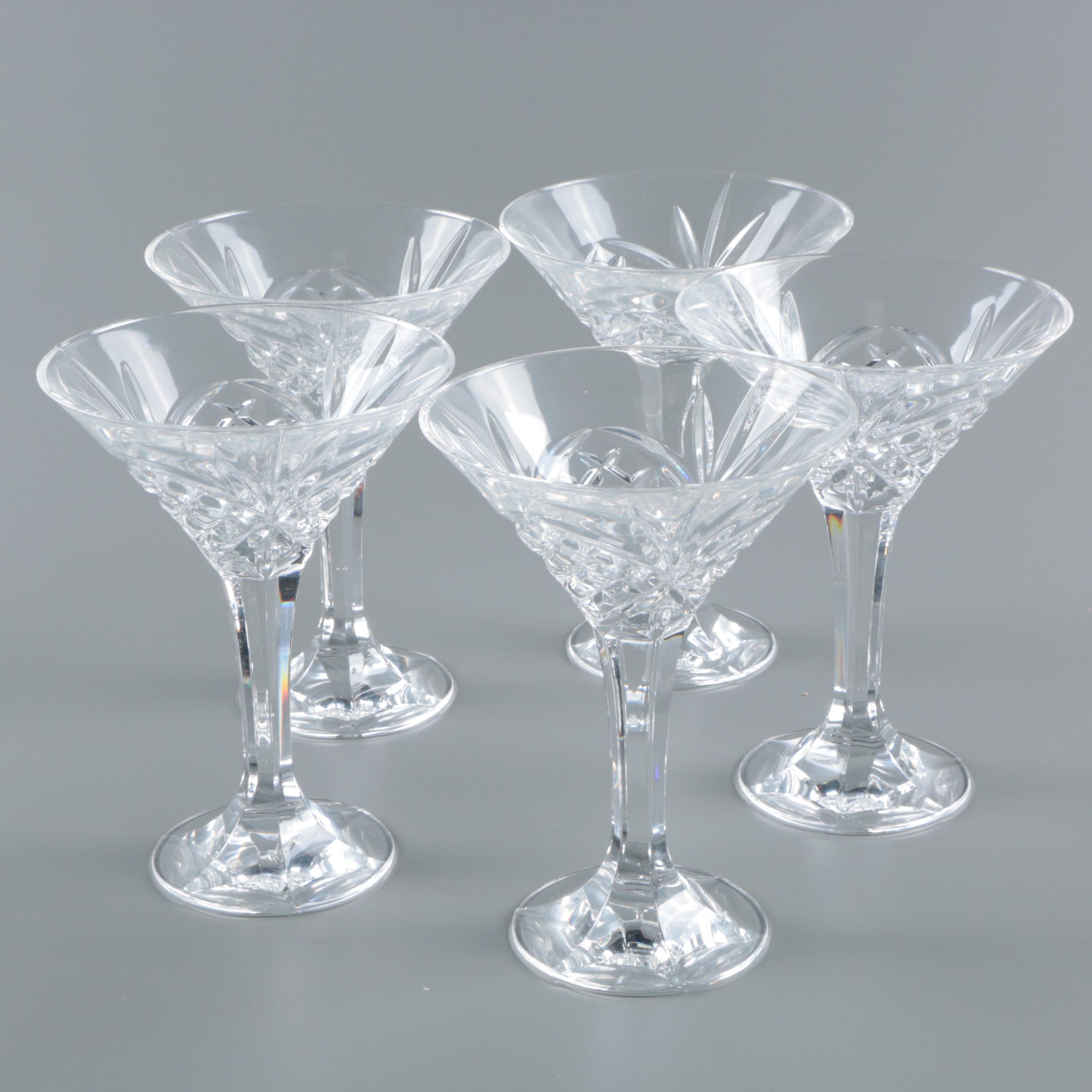 Godinger "Dublin" Shannon Collection Crystal Martini Glasses