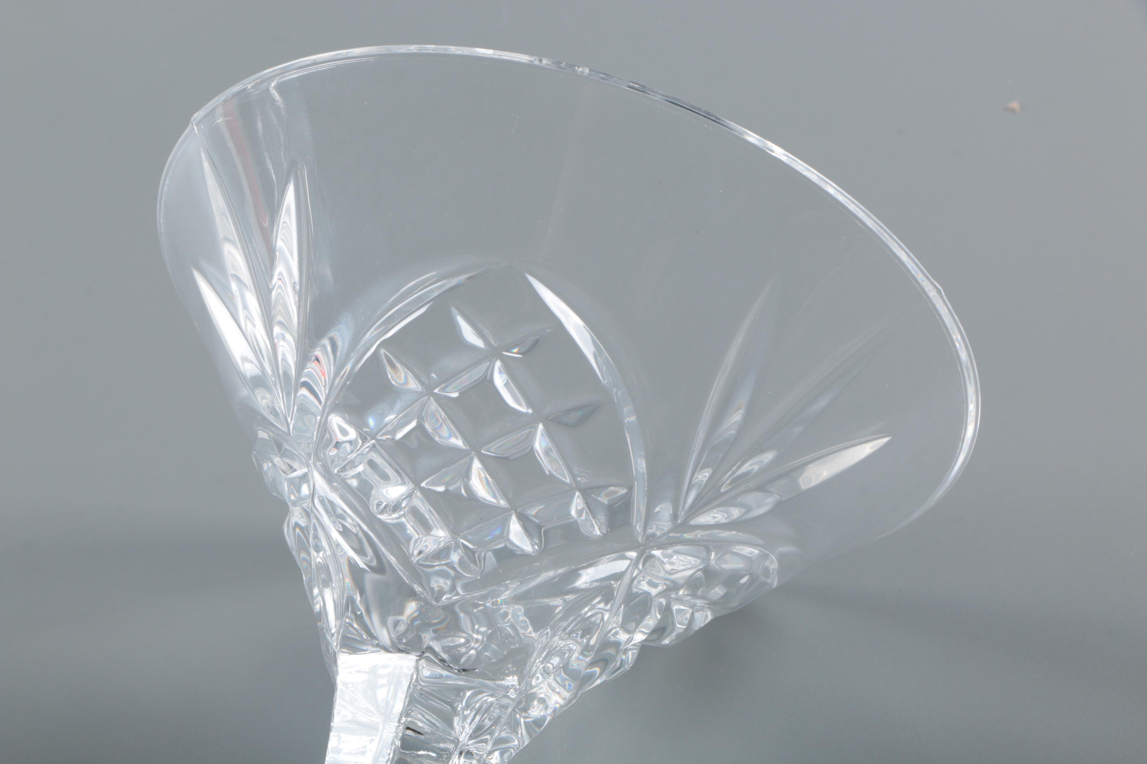 Godinger "Dublin" Shannon Collection Crystal Martini Glasses