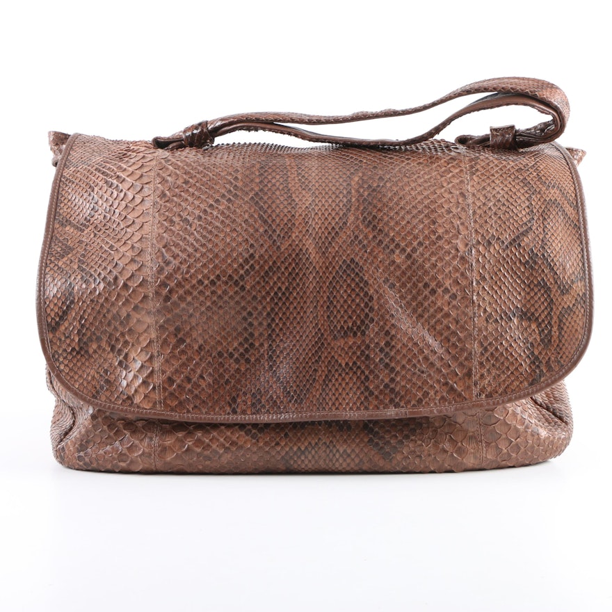 Vintage Ronora Dyed Python Skin Satchel