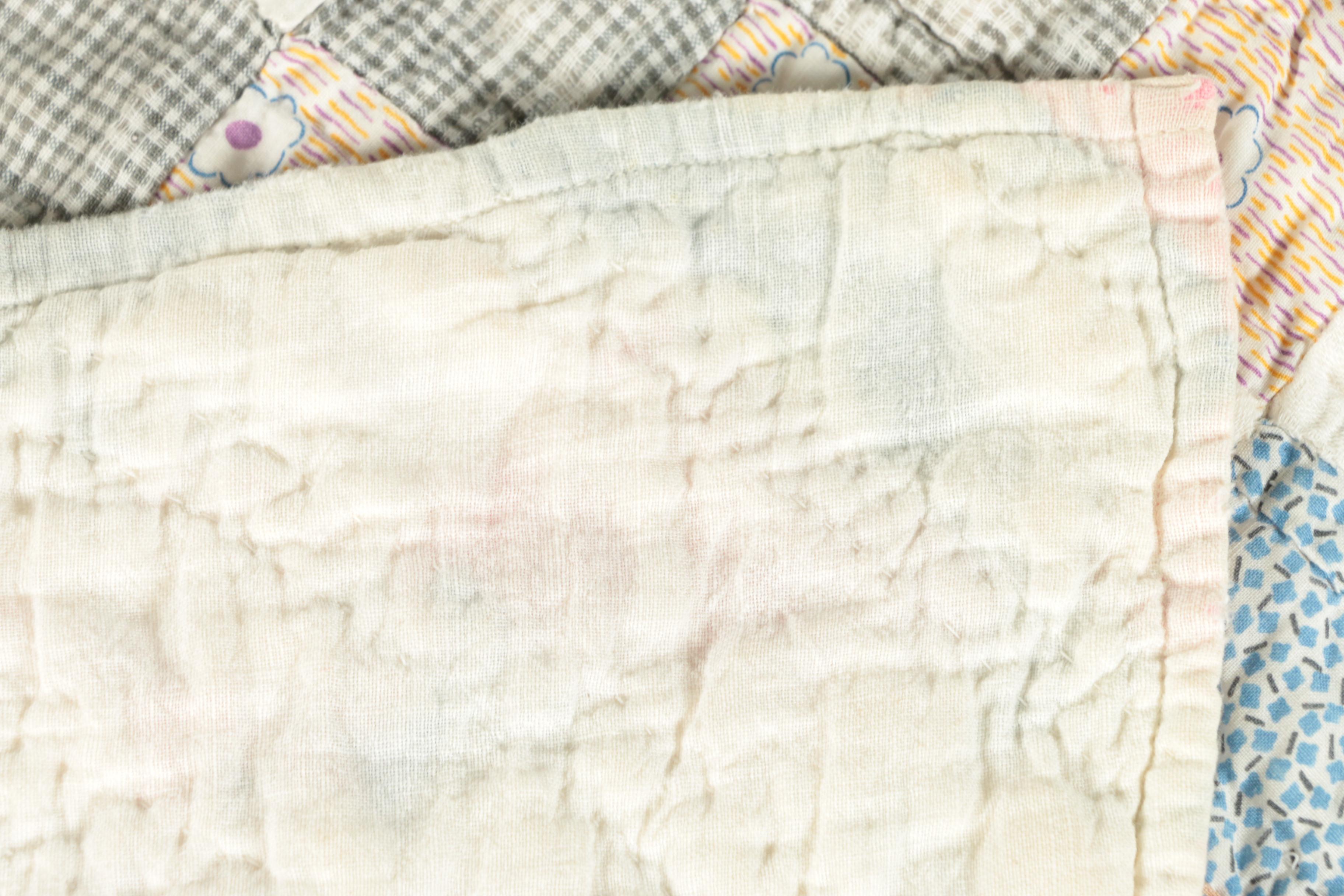 Early 20th Century "Trip Around the World" and "Nine Patch" Vintage Quilts