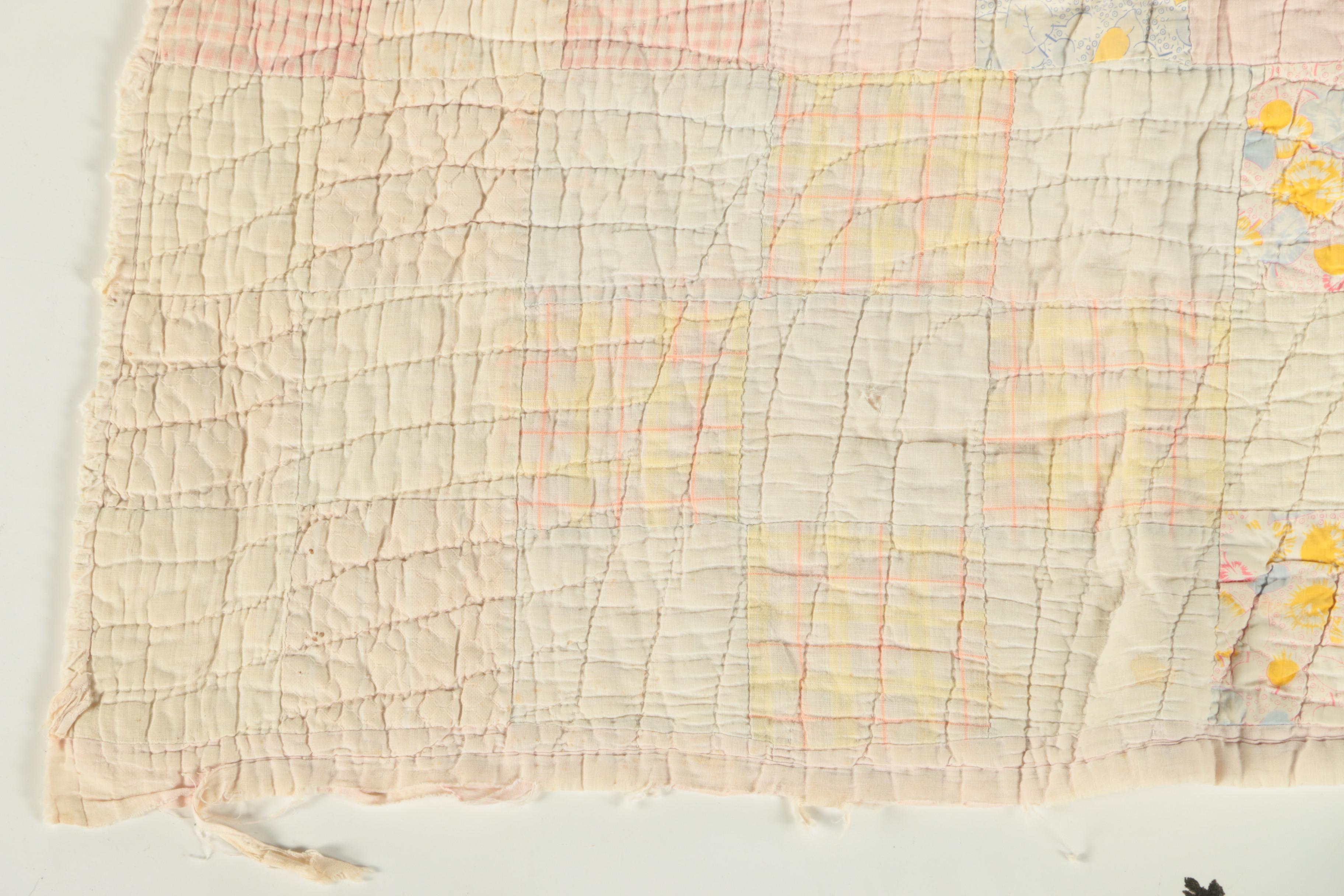 Early 20th Century "Trip Around the World" and "Nine Patch" Vintage Quilts