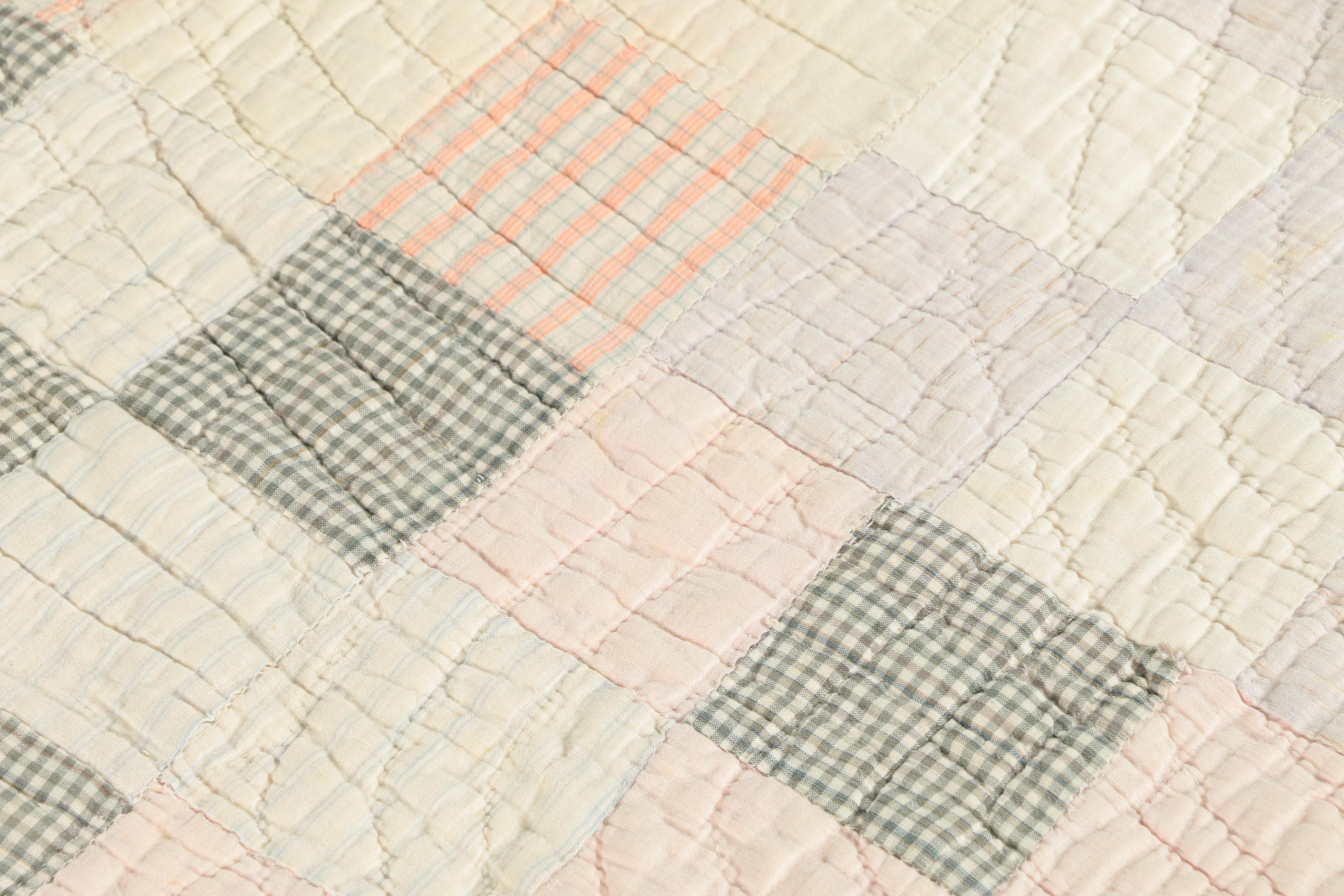 Early 20th Century "Trip Around the World" and "Nine Patch" Vintage Quilts