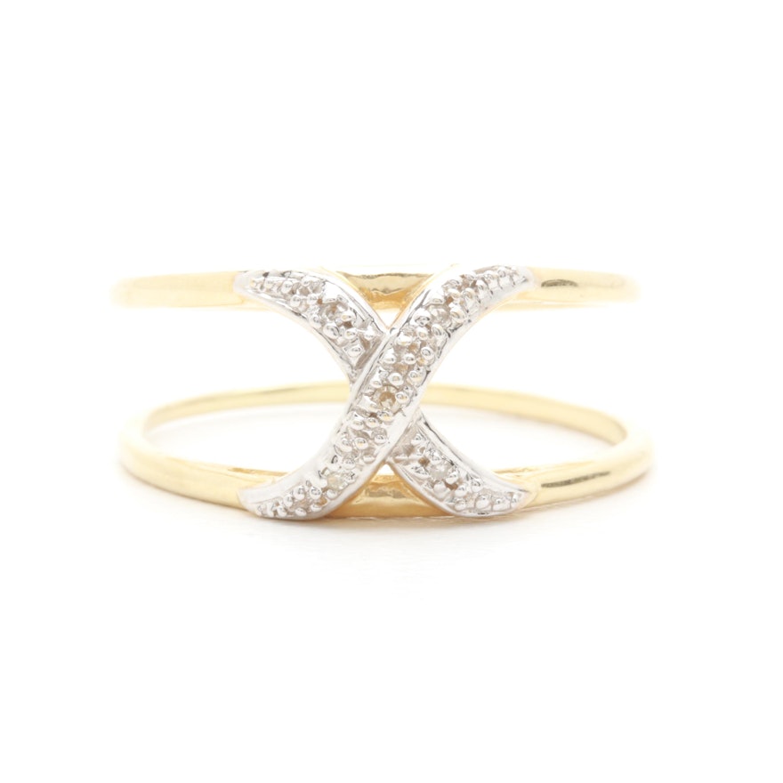 14K Yellow Gold Diamond Ring