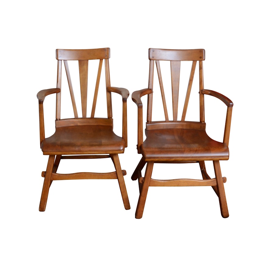 Pair of Maple Arm Chairs