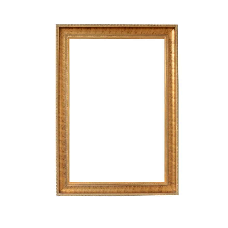 Gold-Tone Beveled Wall Mirror