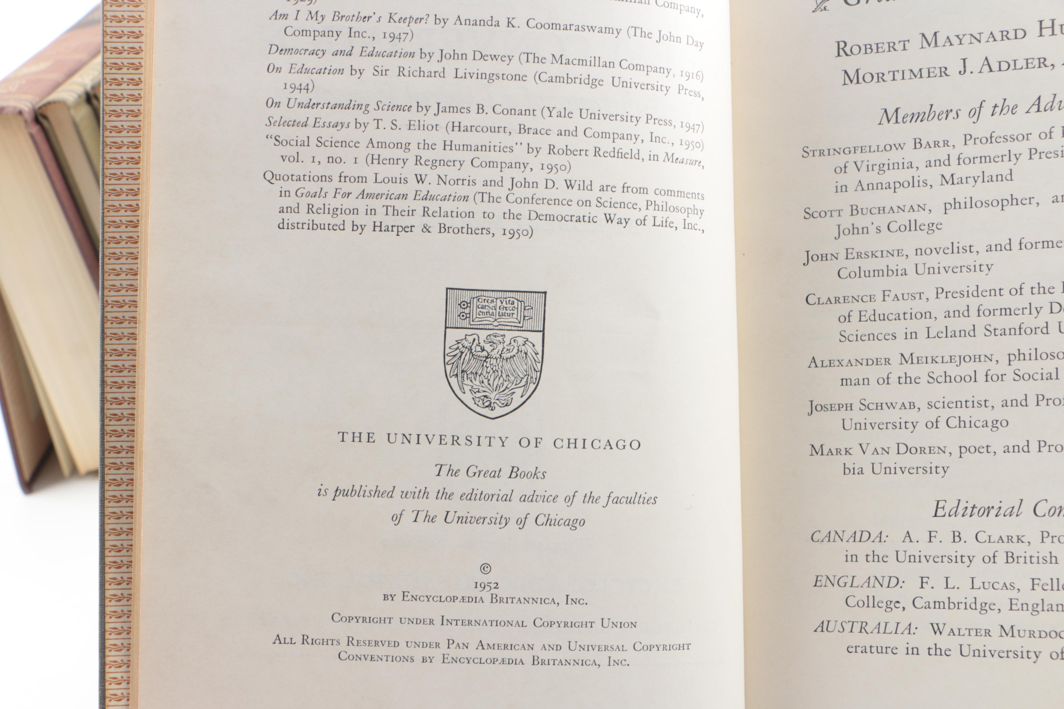 Forty-Two Volumes of the "Great Books of the Western World" Series