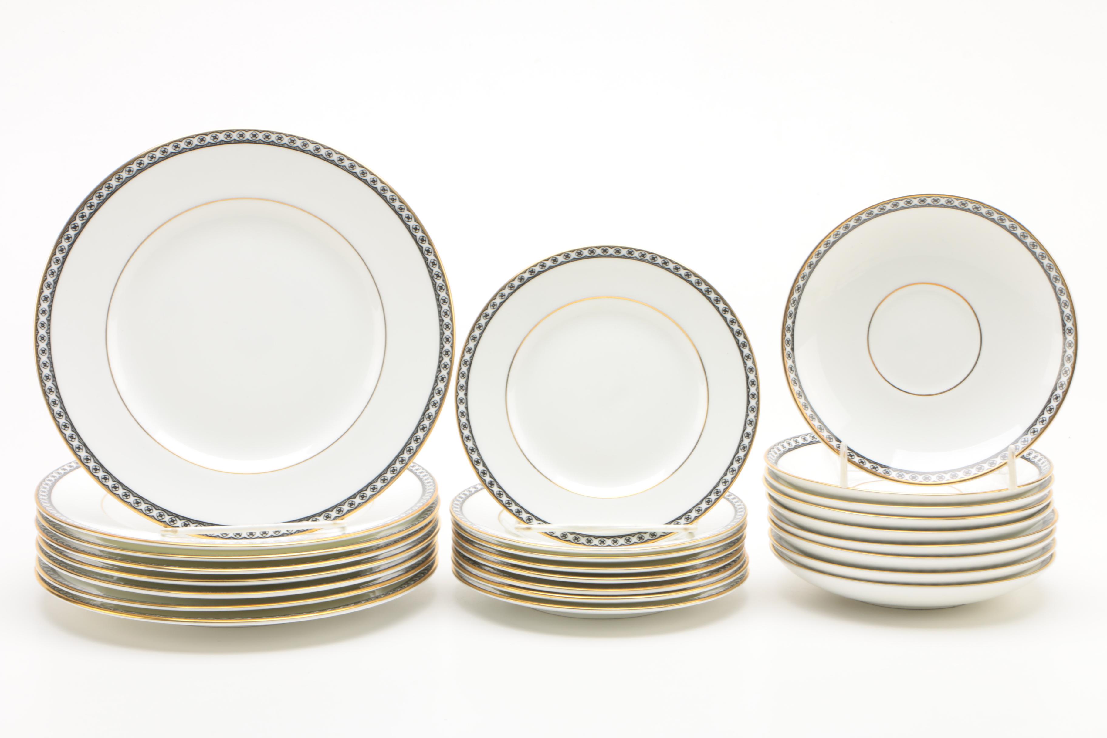 Wedgwood "Ulander Black" Bone China Dinnerware