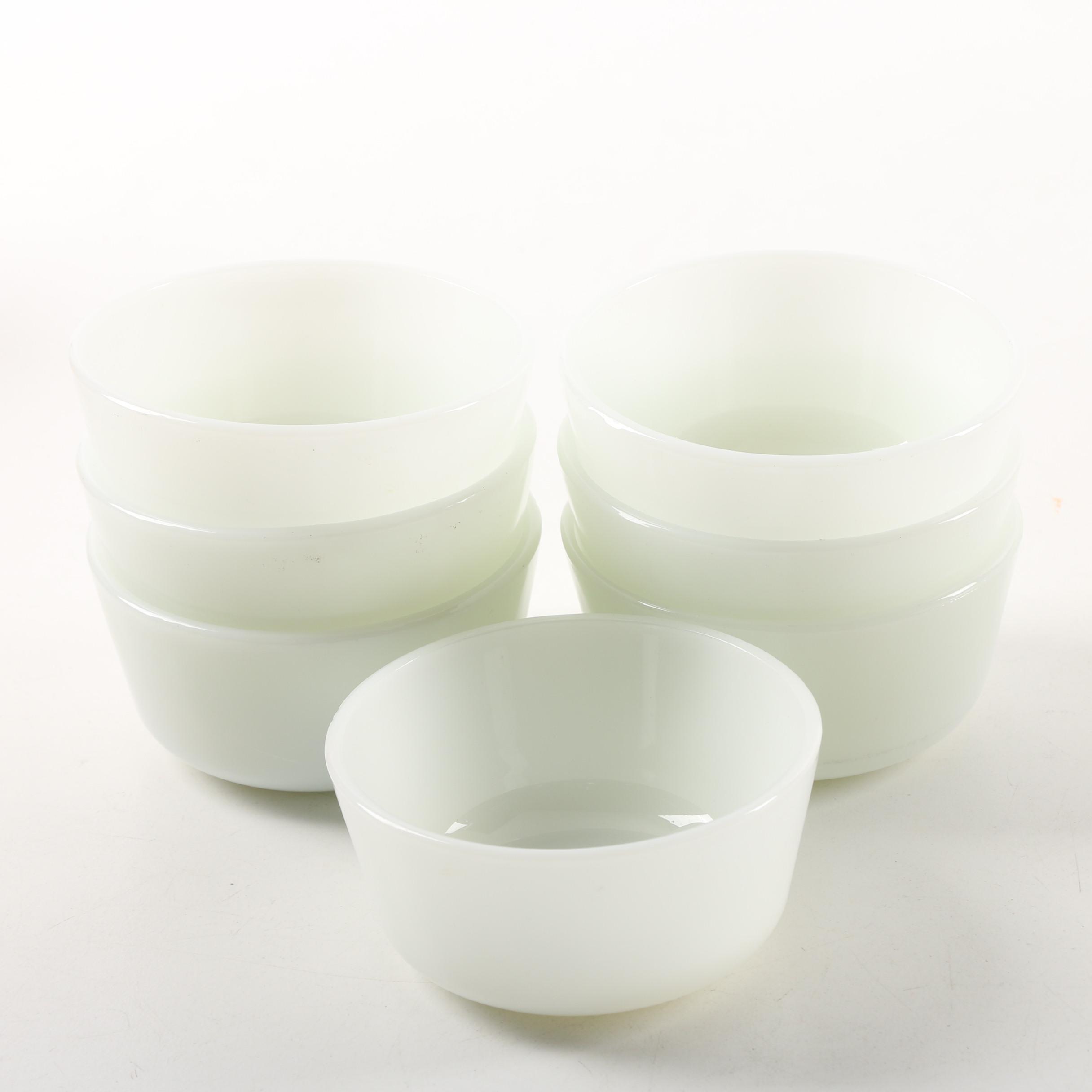 Vintage Anchor Hocking "Kimberly" Glass Mugs with Ramekins and Pyrex Bowls