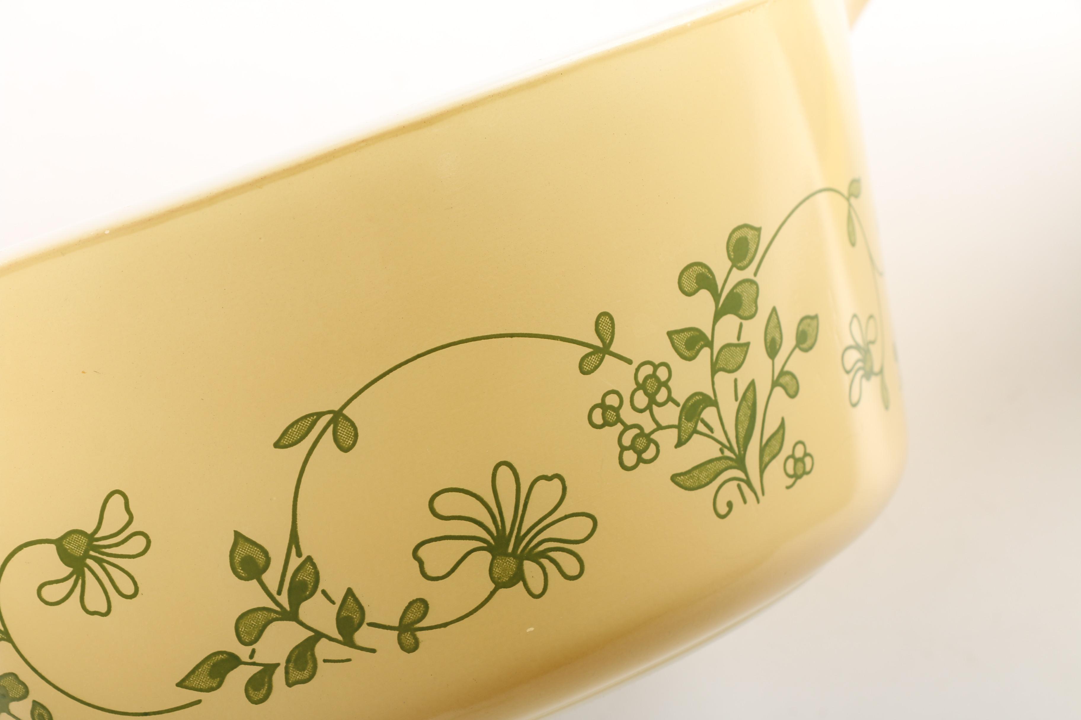 Vintage Anchor Hocking "Kimberly" Glass Mugs with Ramekins and Pyrex Bowls