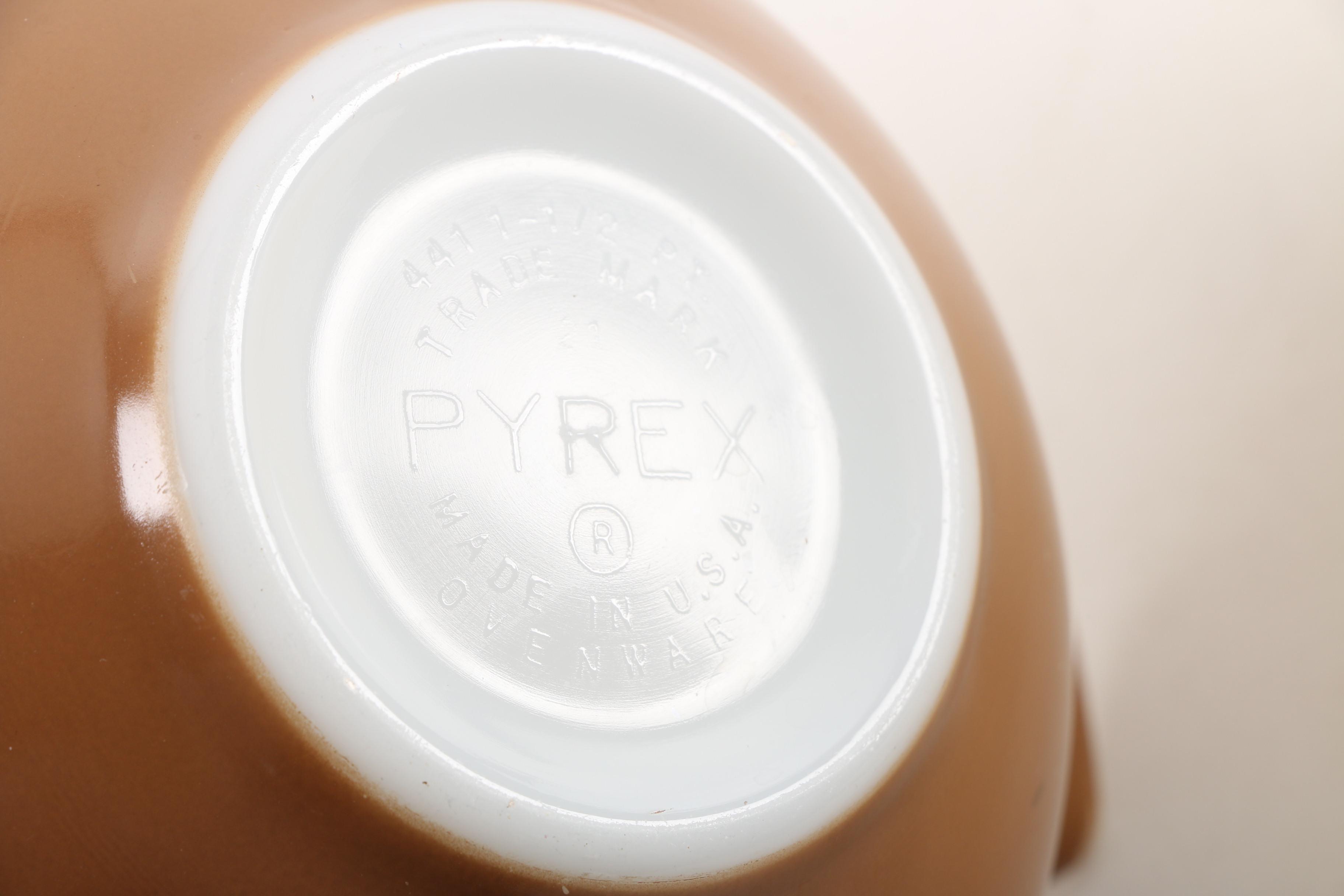 Vintage Anchor Hocking "Kimberly" Glass Mugs with Ramekins and Pyrex Bowls