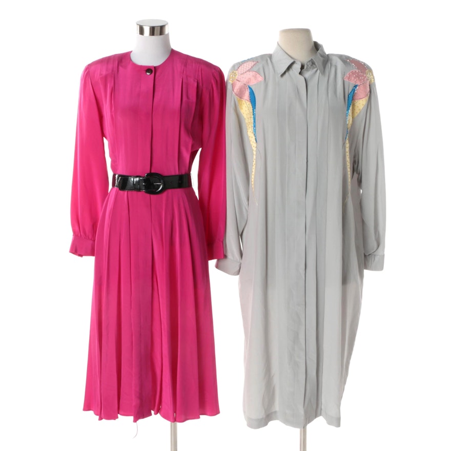 Women's Circa 1990s Aseret and Liz Claiborne Silk Dresses