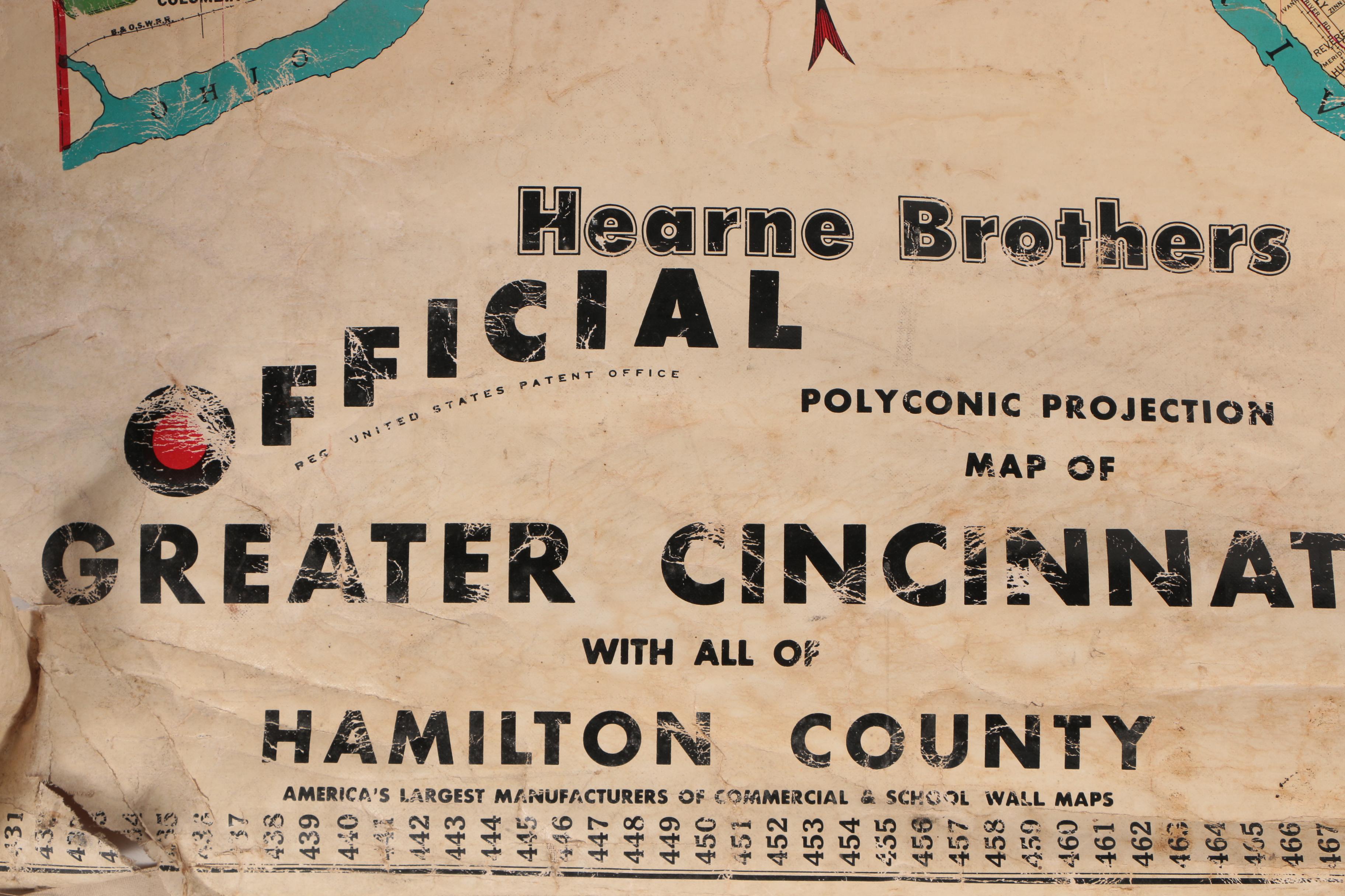 Hearne Brothers Official Map of Greater Cincinnati and Hamilton County