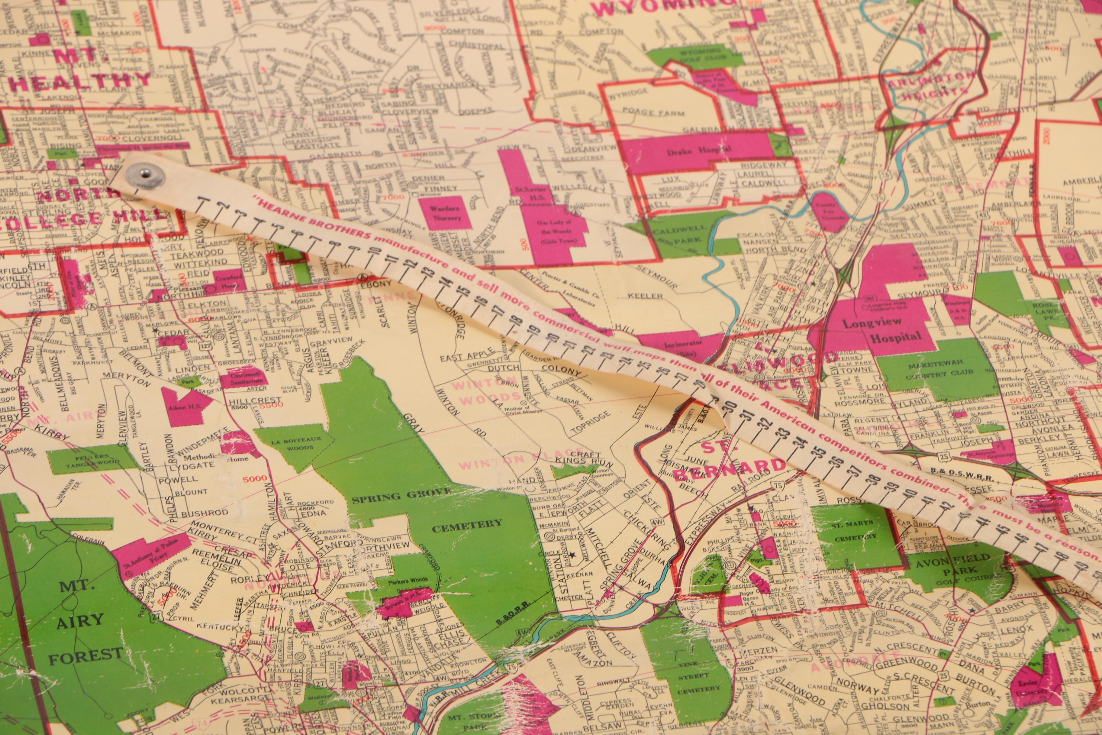 Hearne Brothers Official Map of Greater Cincinnati and Hamilton County
