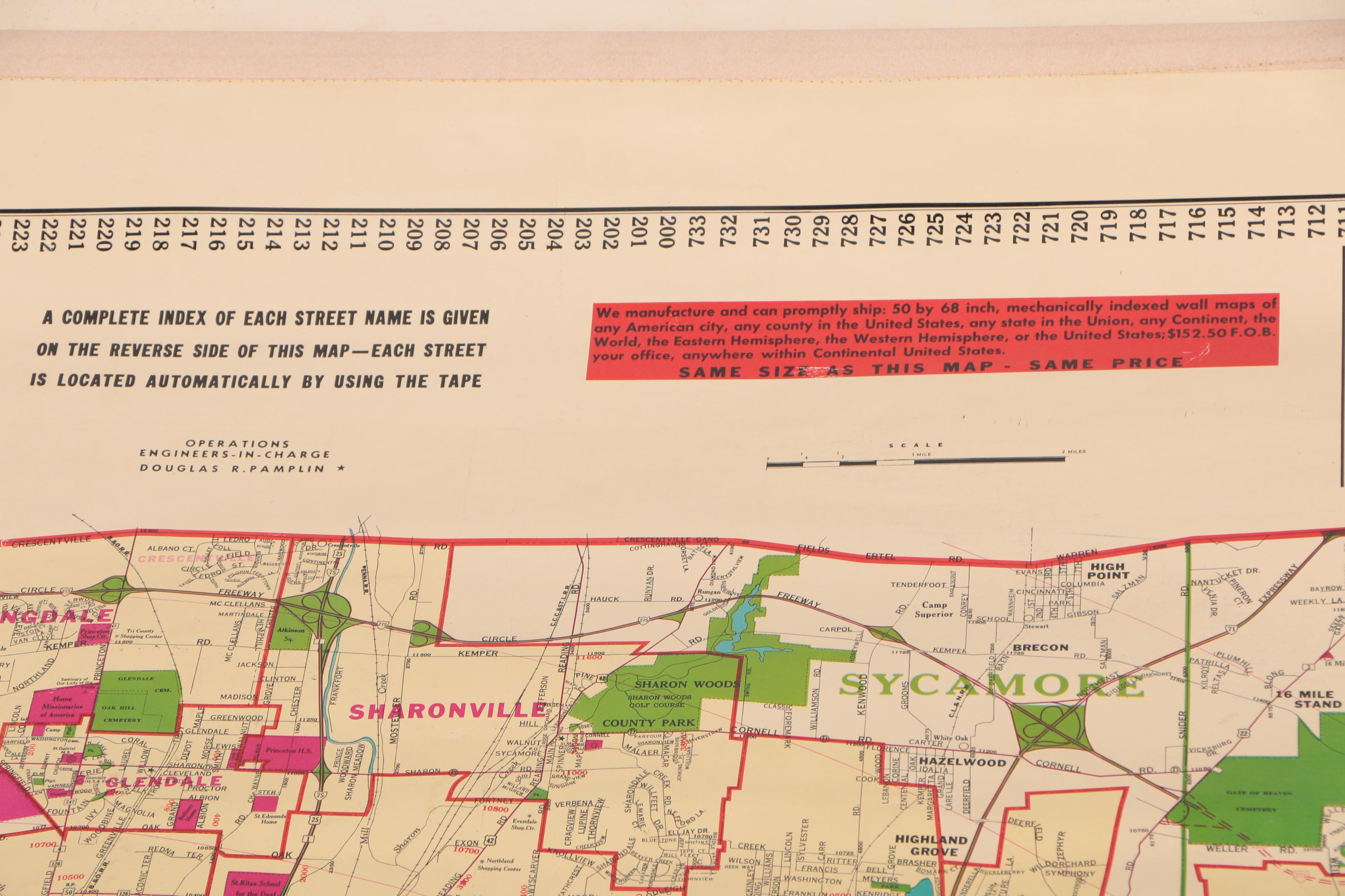 Hearne Brothers Official Map of Greater Cincinnati and Hamilton County