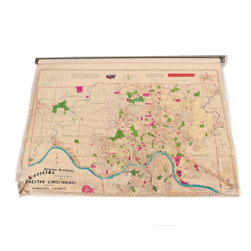 Hearne Brothers Official Map of Greater Cincinnati and Hamilton County
