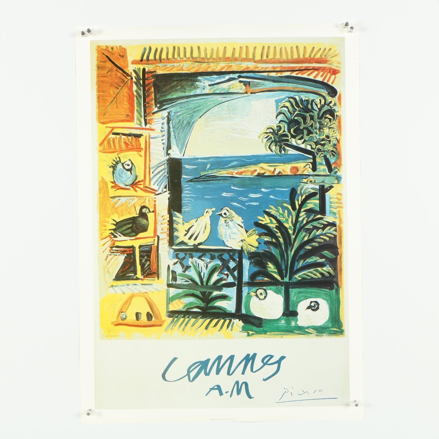 Offset Lithograph After Pablo Picasso "Cannes A.M."