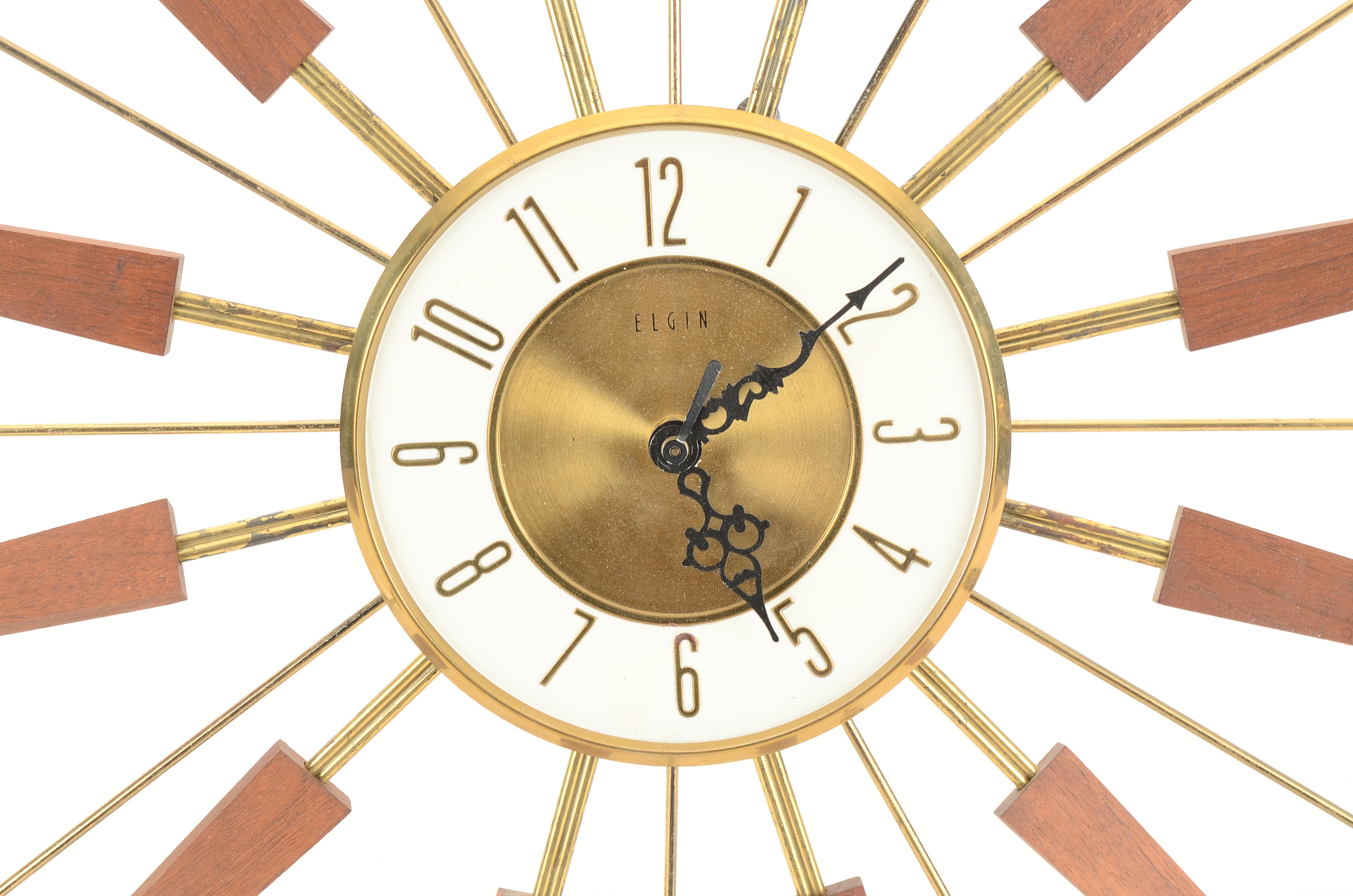 Elgin Sunburst Wall Clock