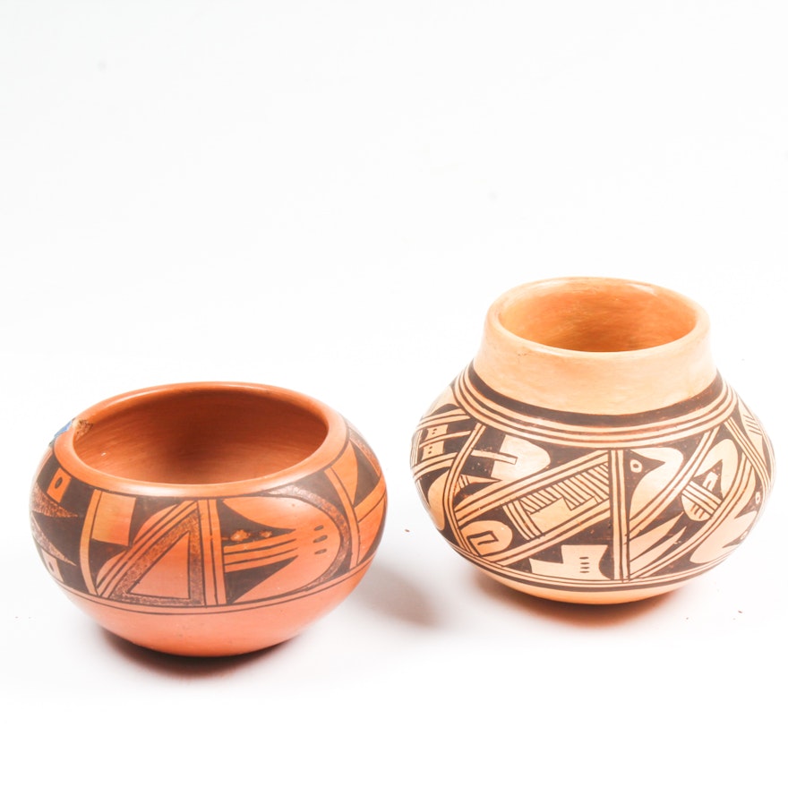 Signed Native American Hopi Pottery Featuring Anita Polacca