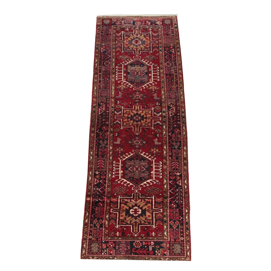 Hand-Knotted Persian "Garaja" Wool Carpet Runner