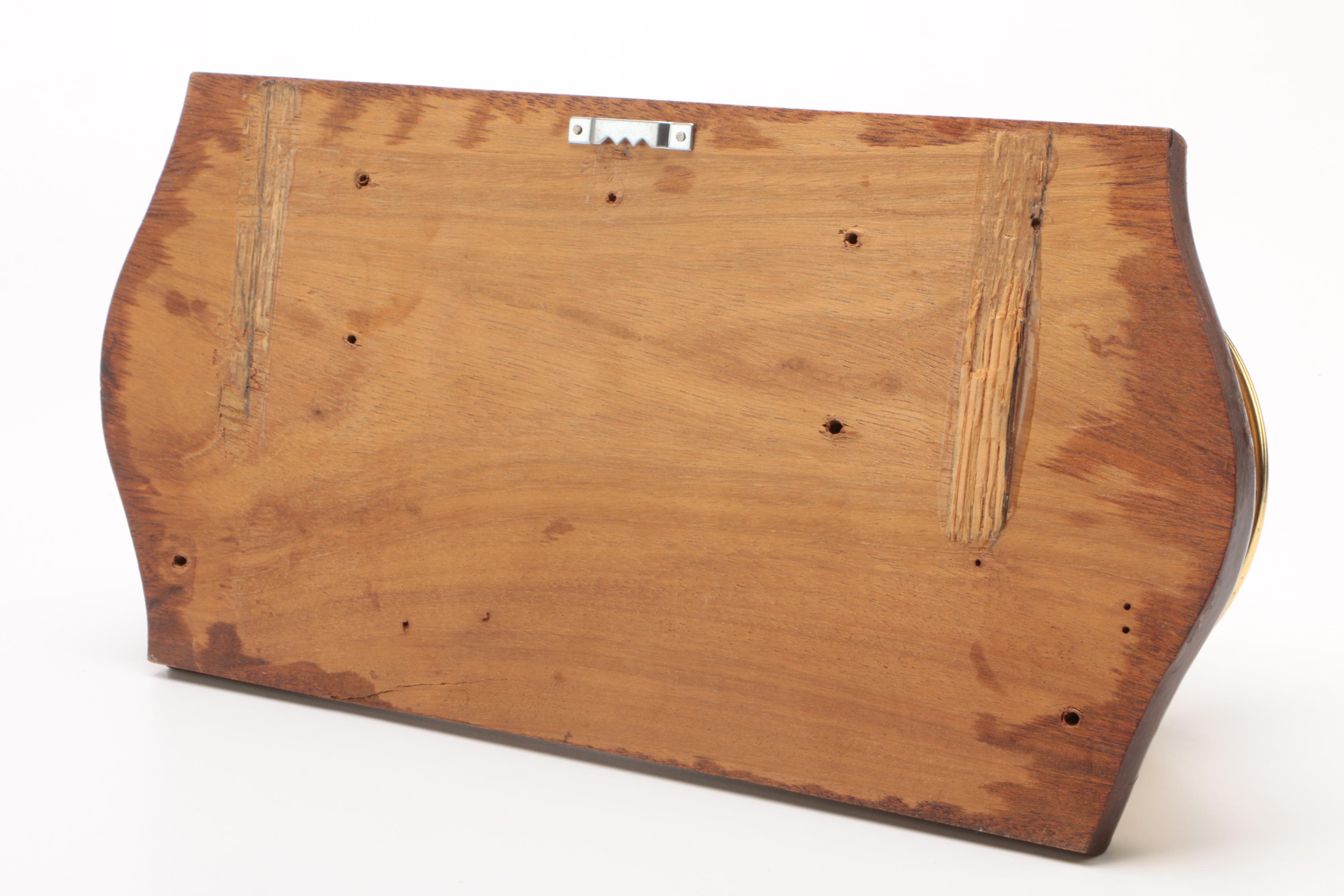 AirGuide Brass Ship Clock and Barometer Set on Wood Plaque