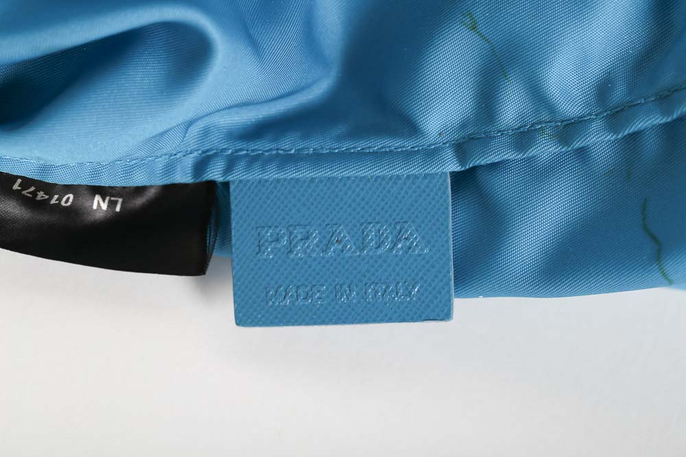 Prada Begonia Tessuto Robot Blue Nylon Shopper Tote
