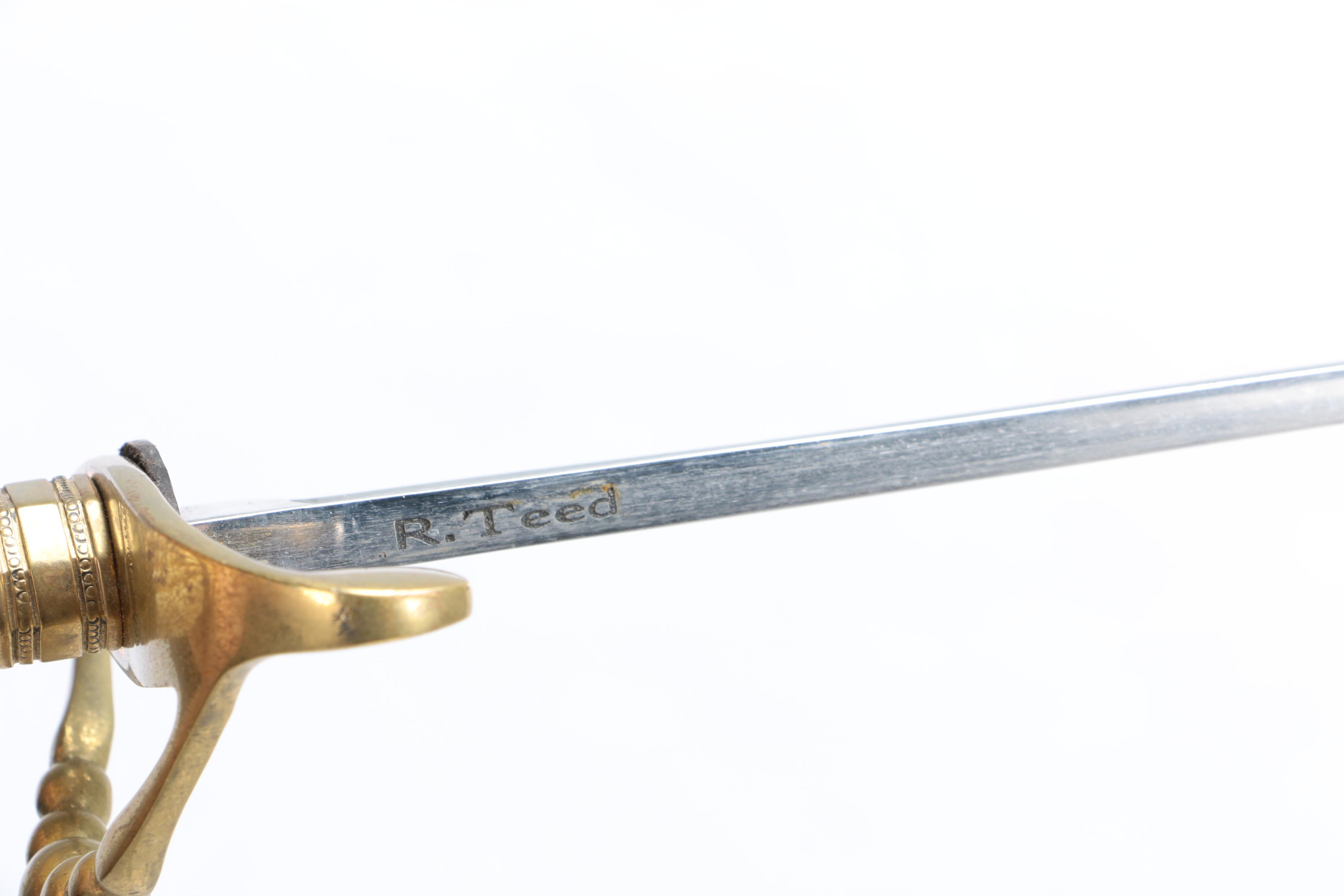 Royal Navy Officer's Five Ball Spadroon by Richard Teed, Strand