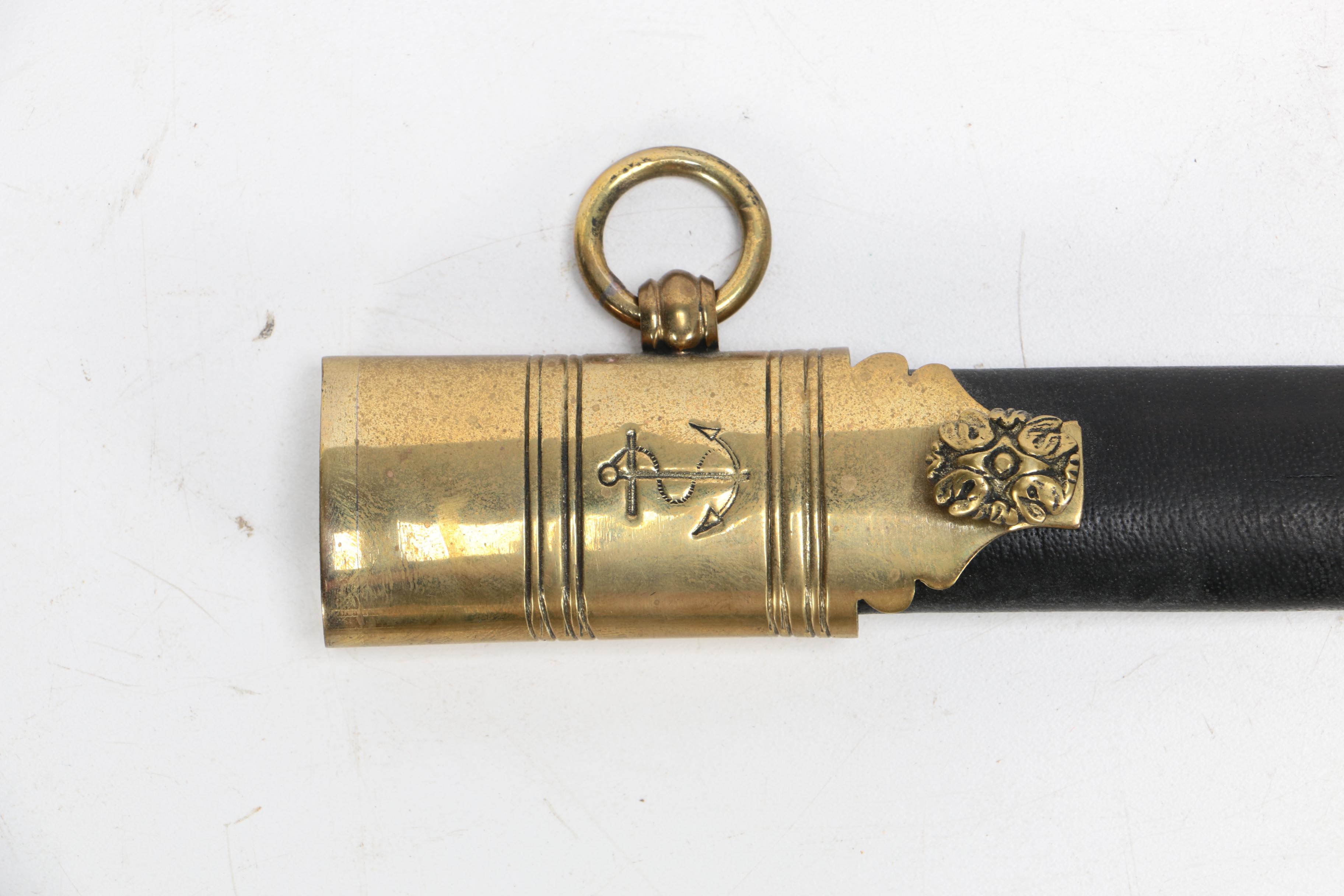 Royal Navy Officer's Five Ball Spadroon by Richard Teed, Strand