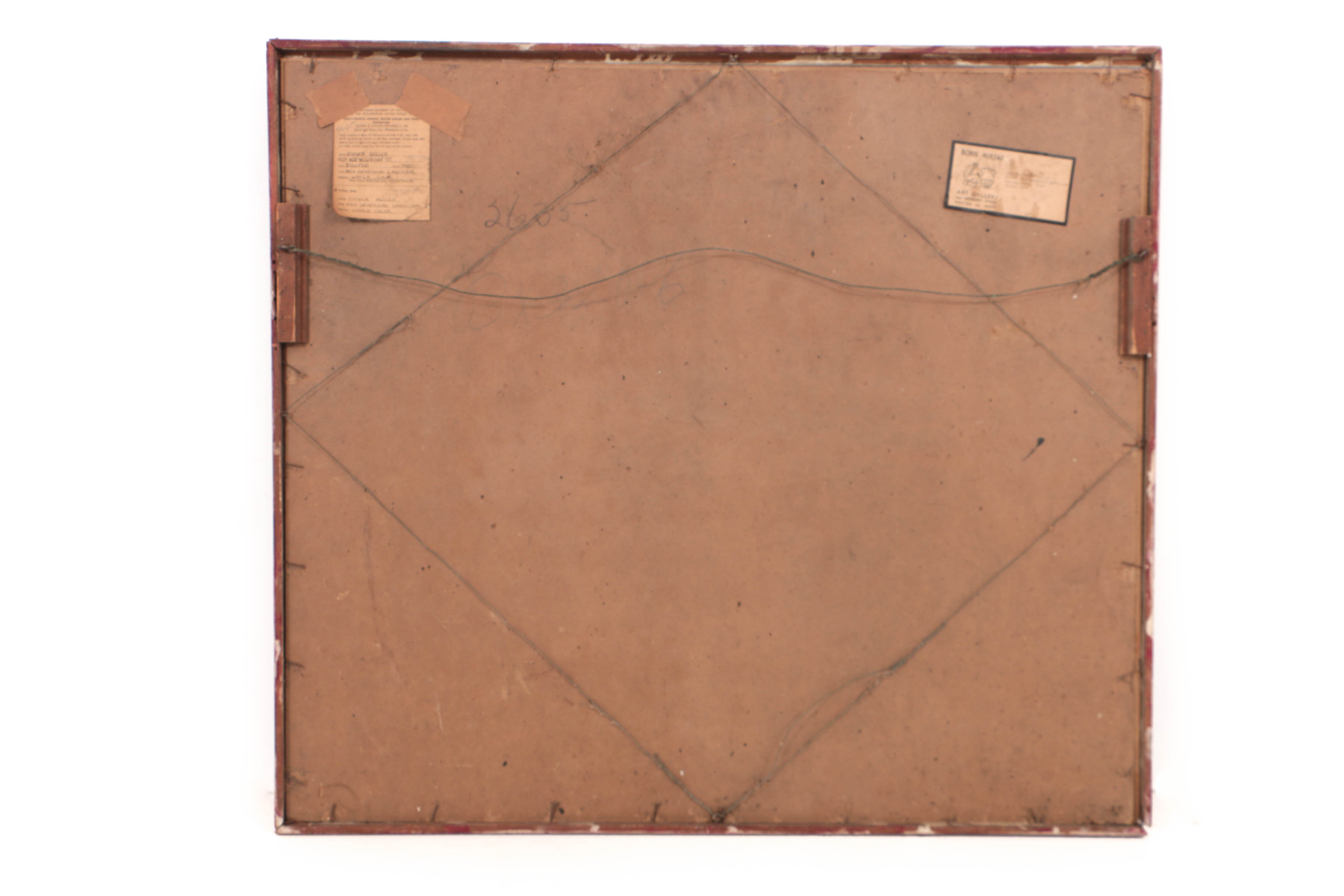 Esther Geller 1945 Watercolor on Paper "New Hampshire Landscape"