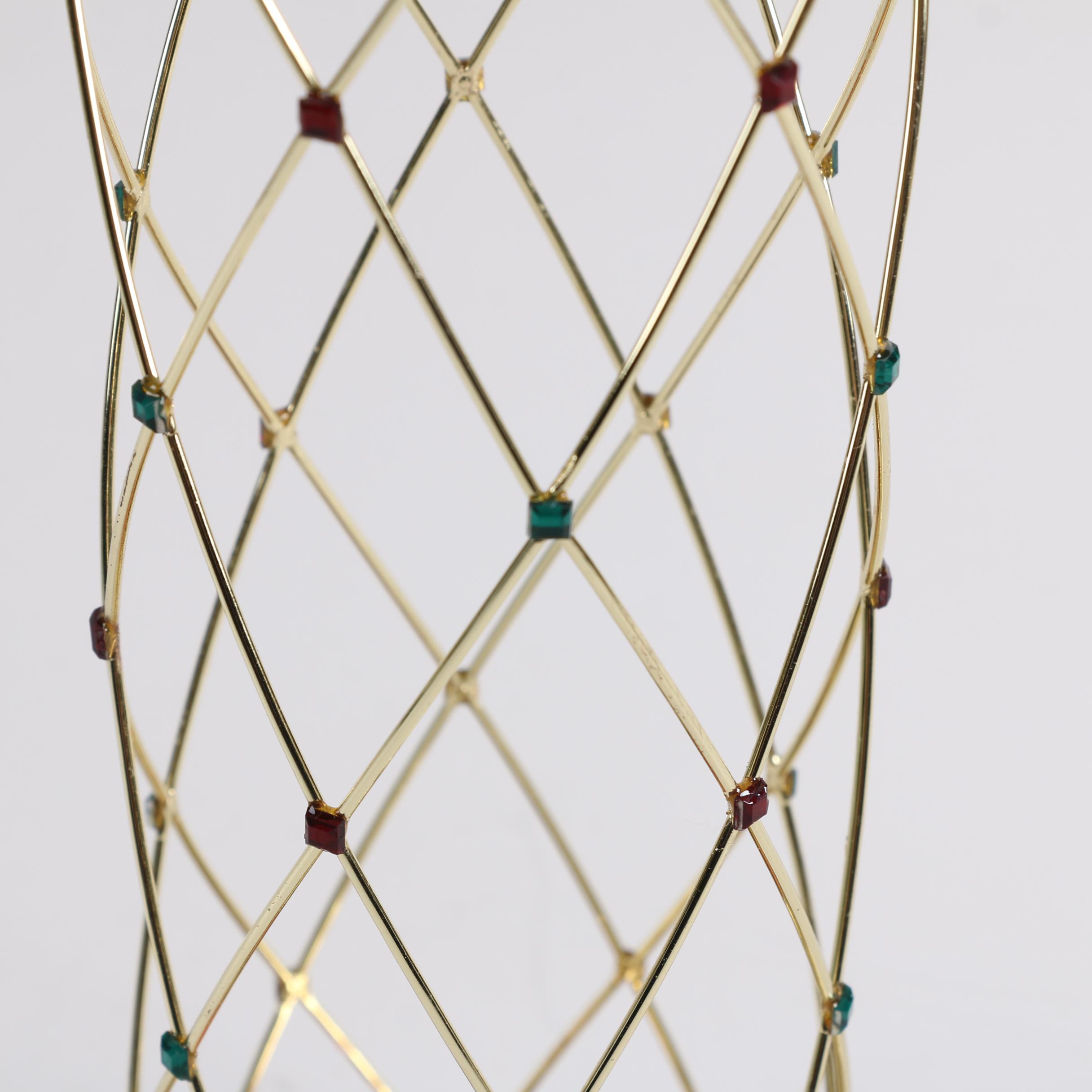 Gold Tone Candle Holder and Vintage Lighted Angel Tree Topper