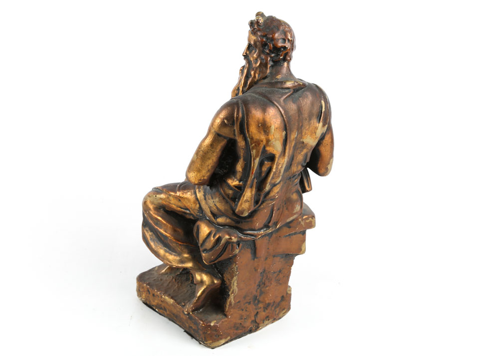 Vintage After Michelangelo Composite Figurine "Moses"