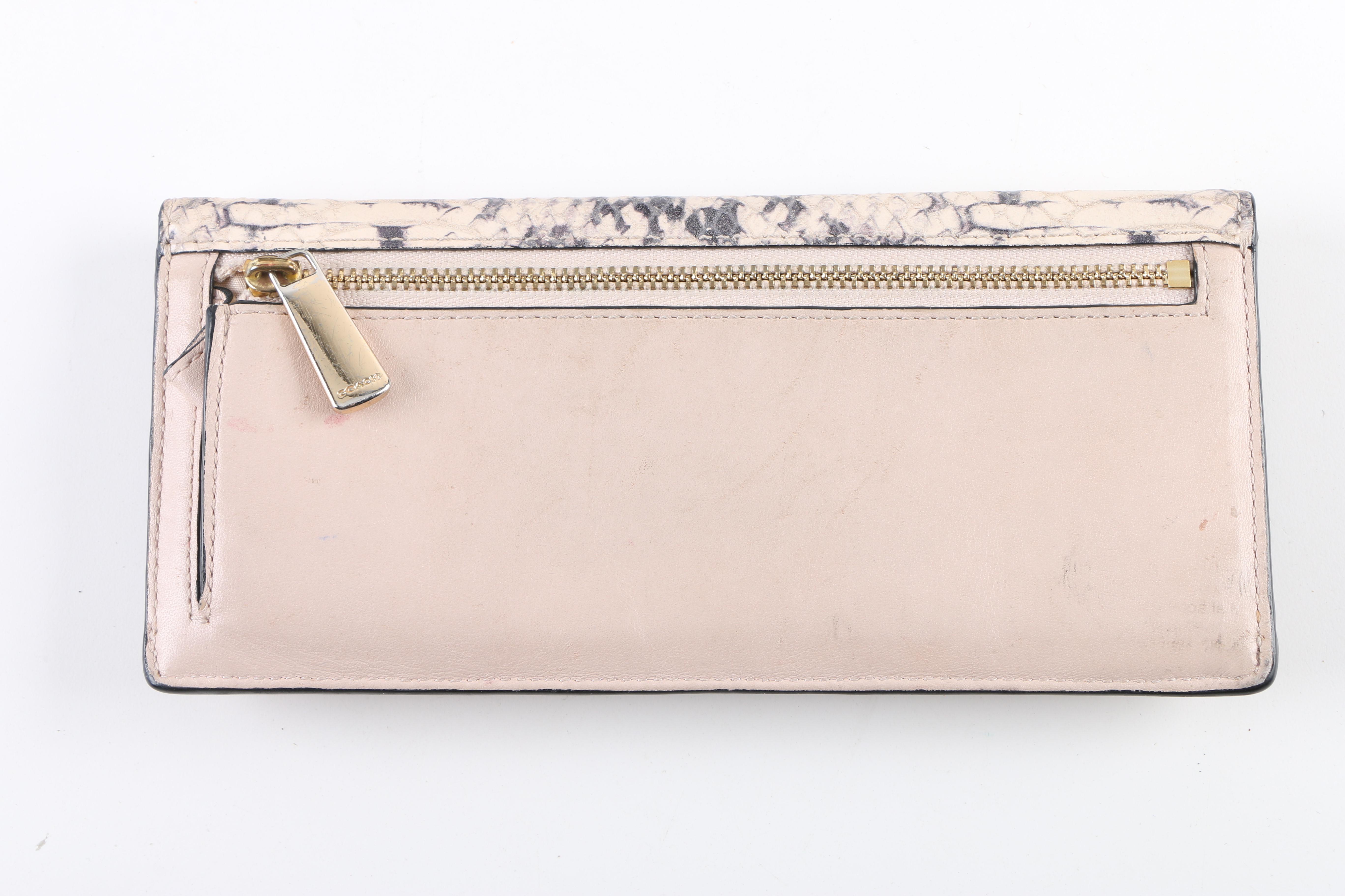 Michael Kors Quilted Black Leather Convertible Clutch with Coach Wallet