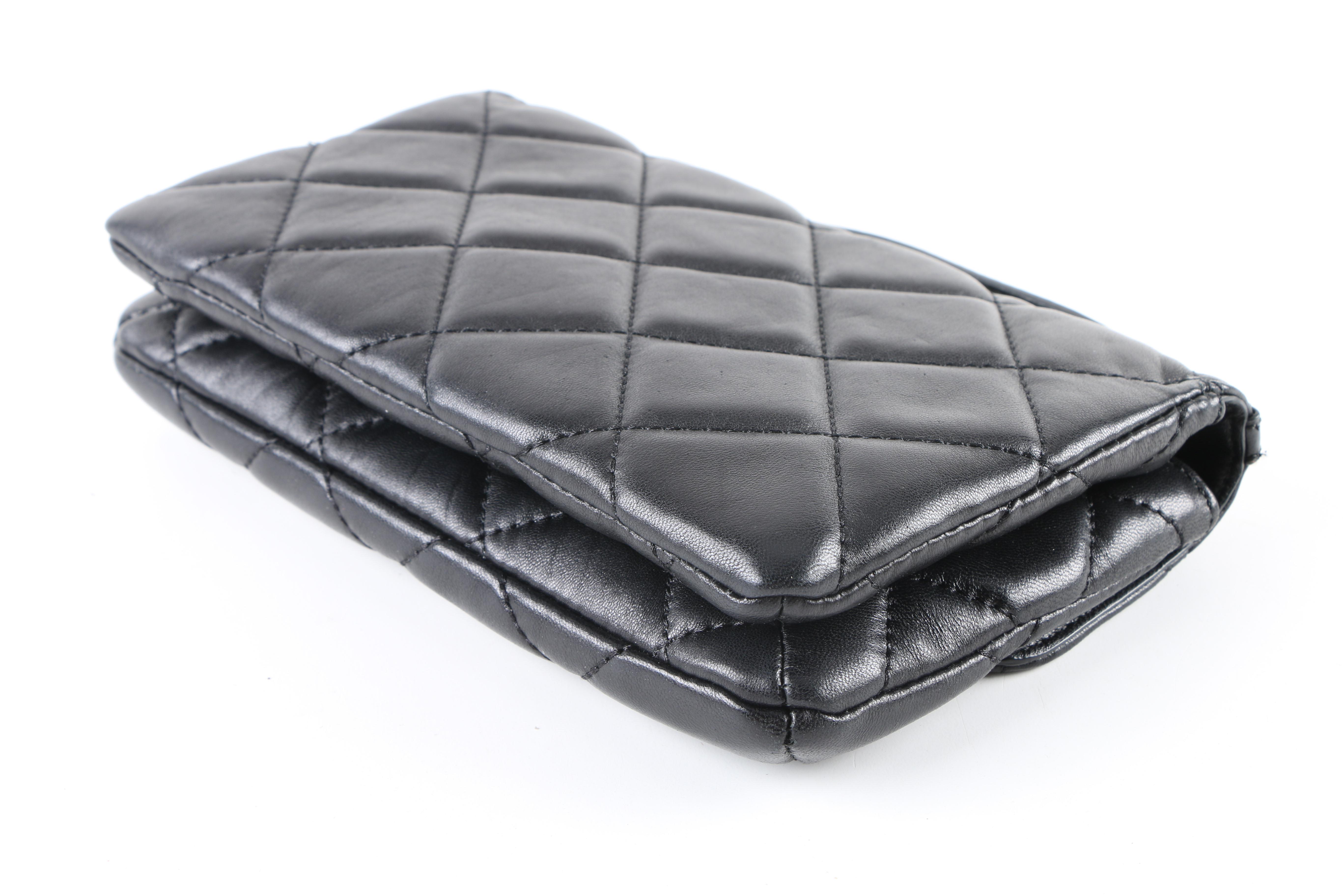 Michael Kors Quilted Black Leather Convertible Clutch with Coach Wallet