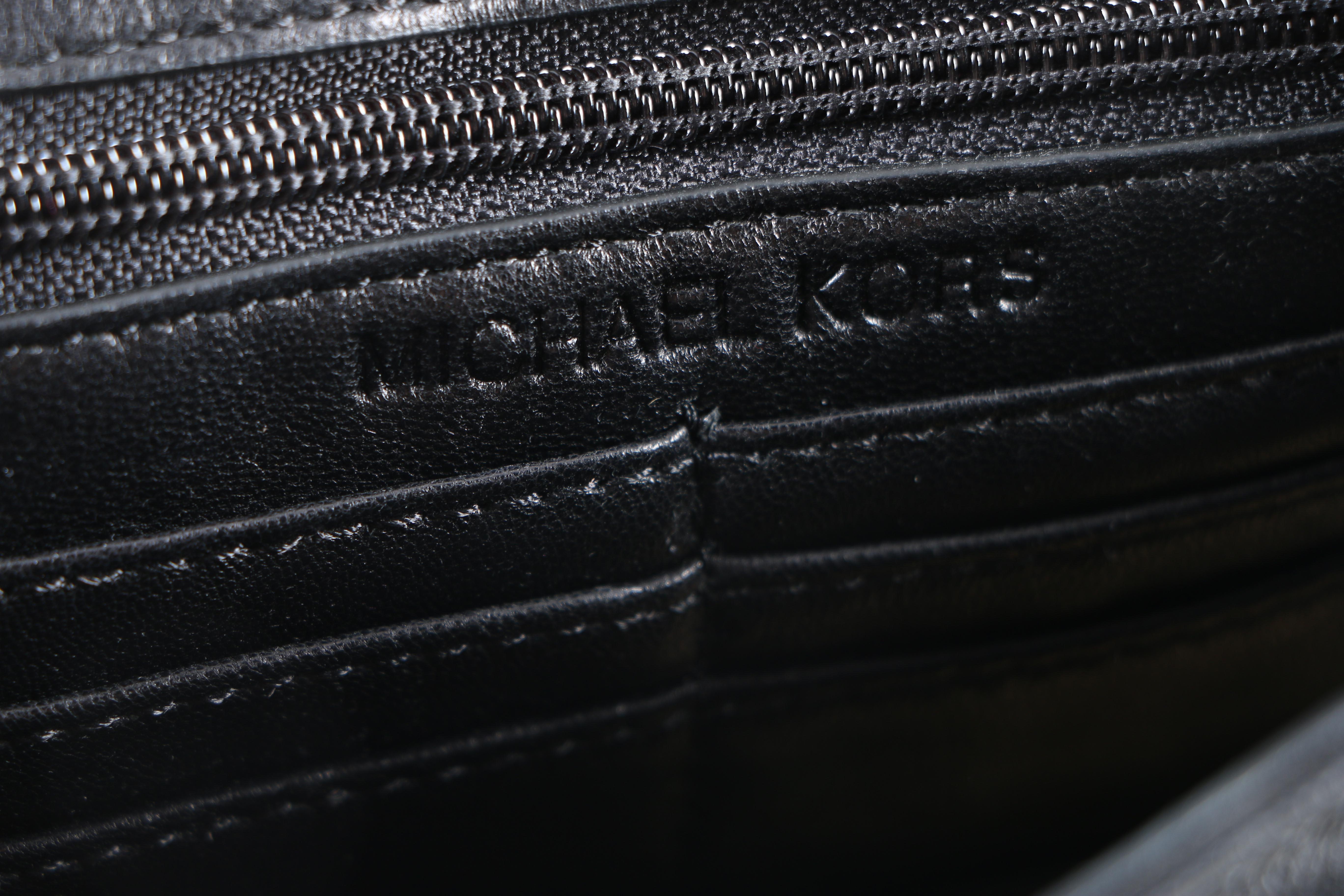 Michael Kors Quilted Black Leather Convertible Clutch with Coach Wallet