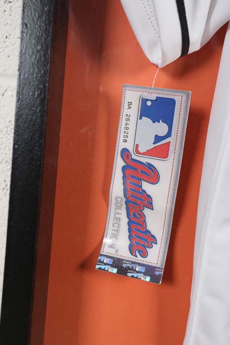 Cal Ripken Autographed "Statistics" Baltimore Orioles Jersey in Framed Display