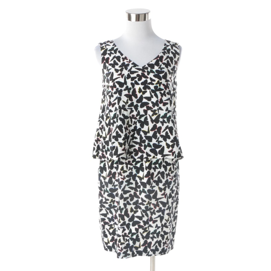 Kate Spade New York Butterfly Double Layer Sleeveless Dress