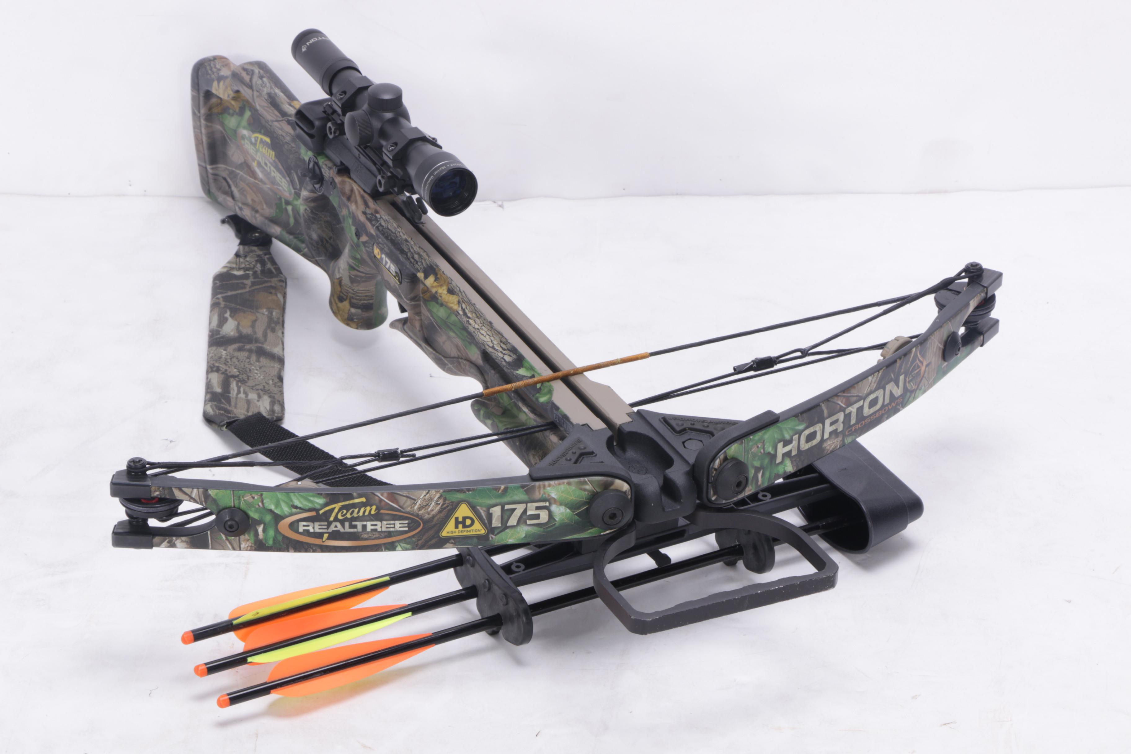 Horton Team Realtree HD 175 Crossbow with Practice Points and Scopes