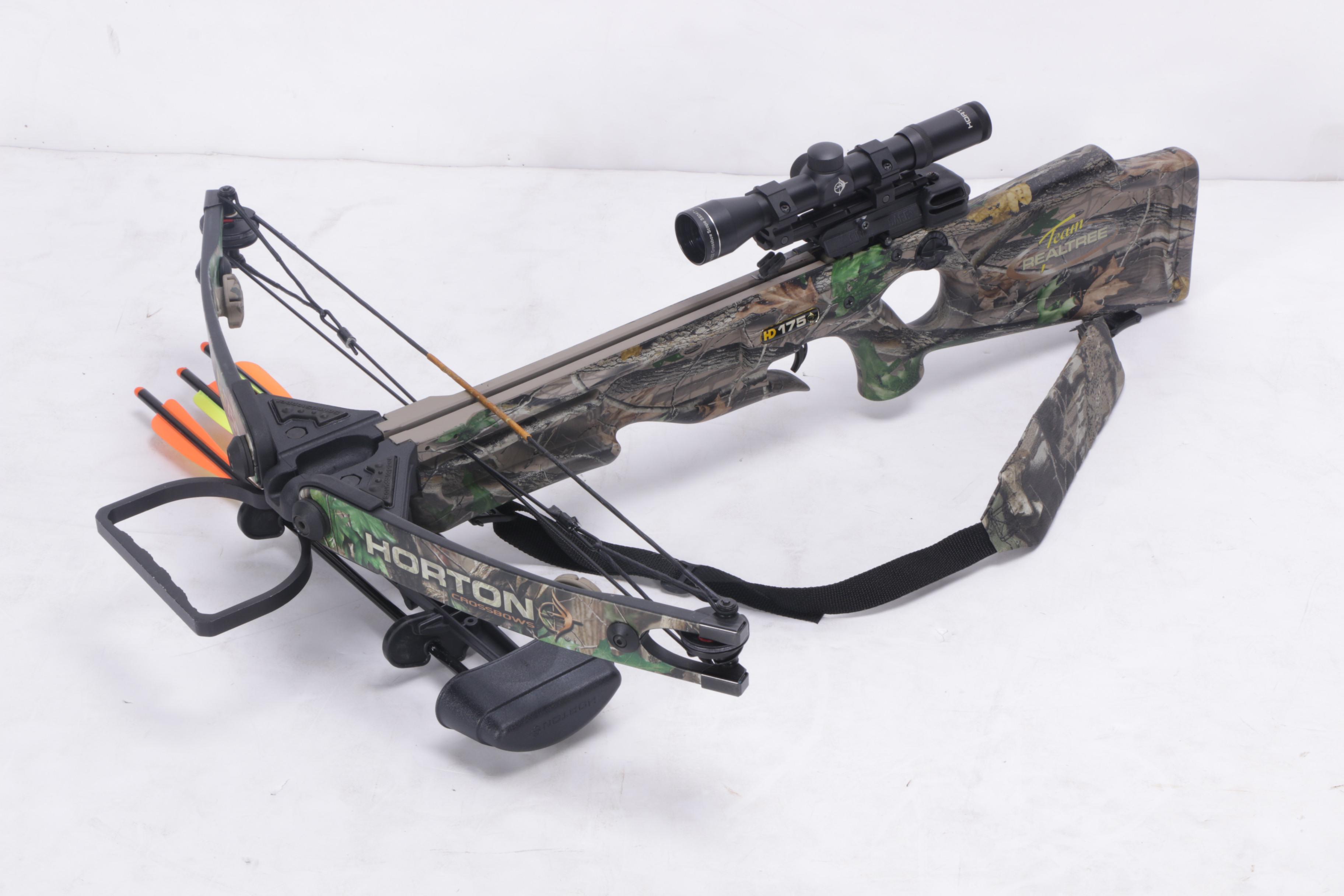 Horton Team Realtree HD 175 Crossbow with Practice Points and Scopes