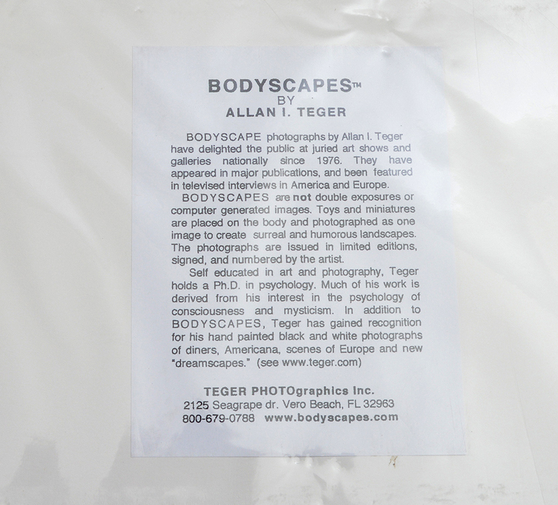 Signed "Bodyscapes" Book and Photograph by Allan I. Teger