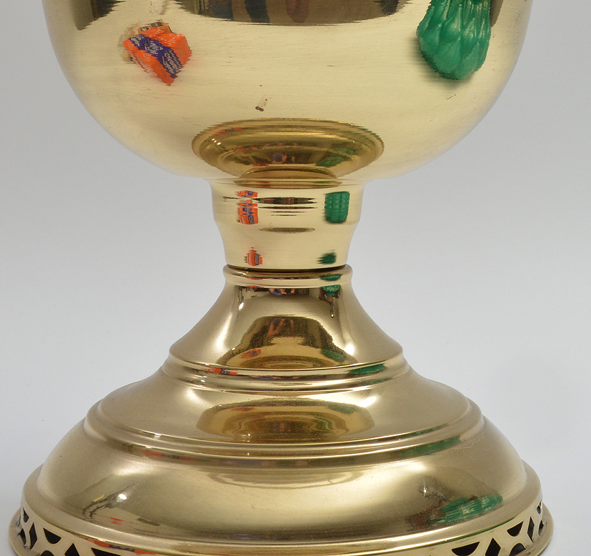 Aladdin 23 Brass and Cased Glass Oil Lamp