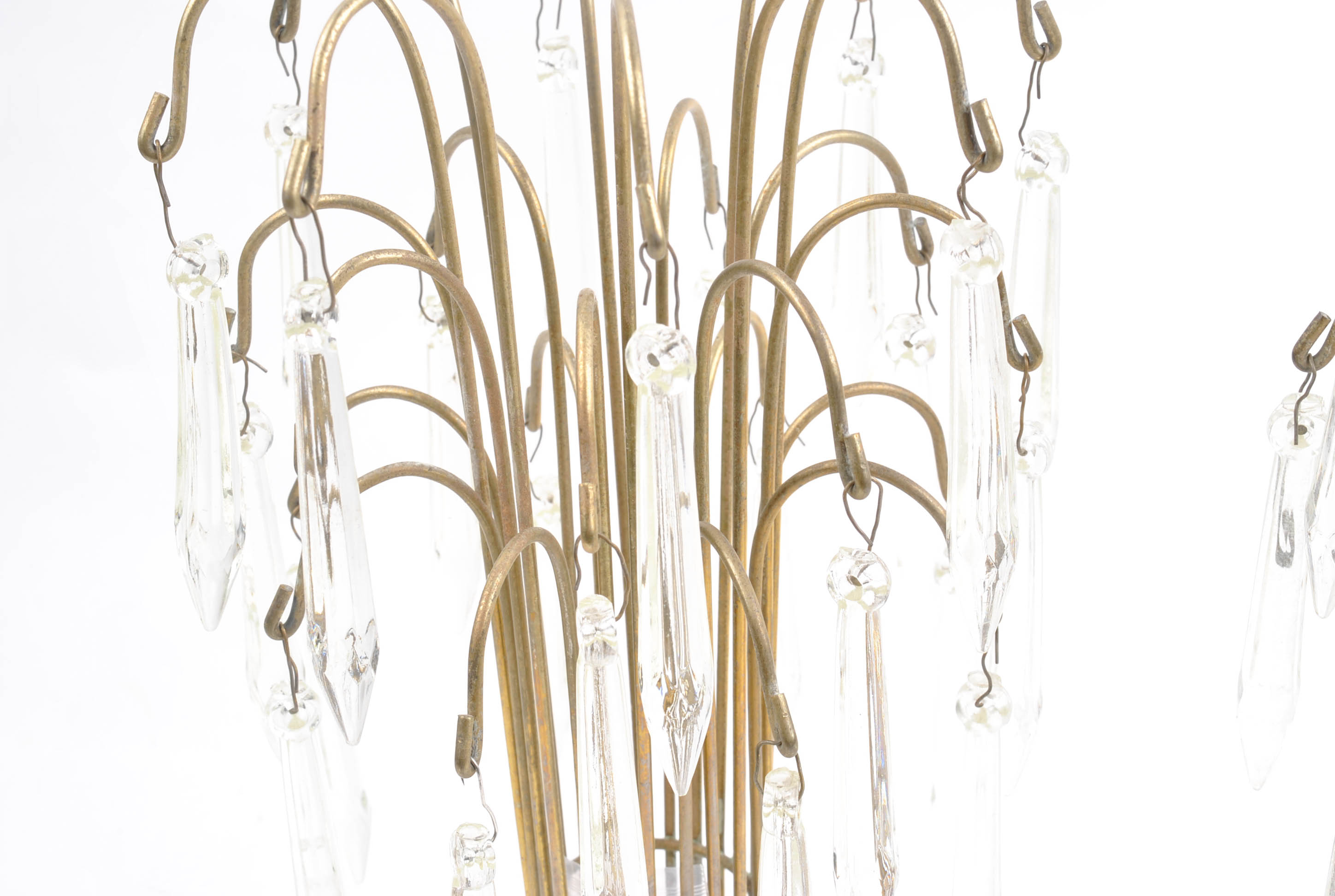 Vintage Glass and Metal Horse Lamps