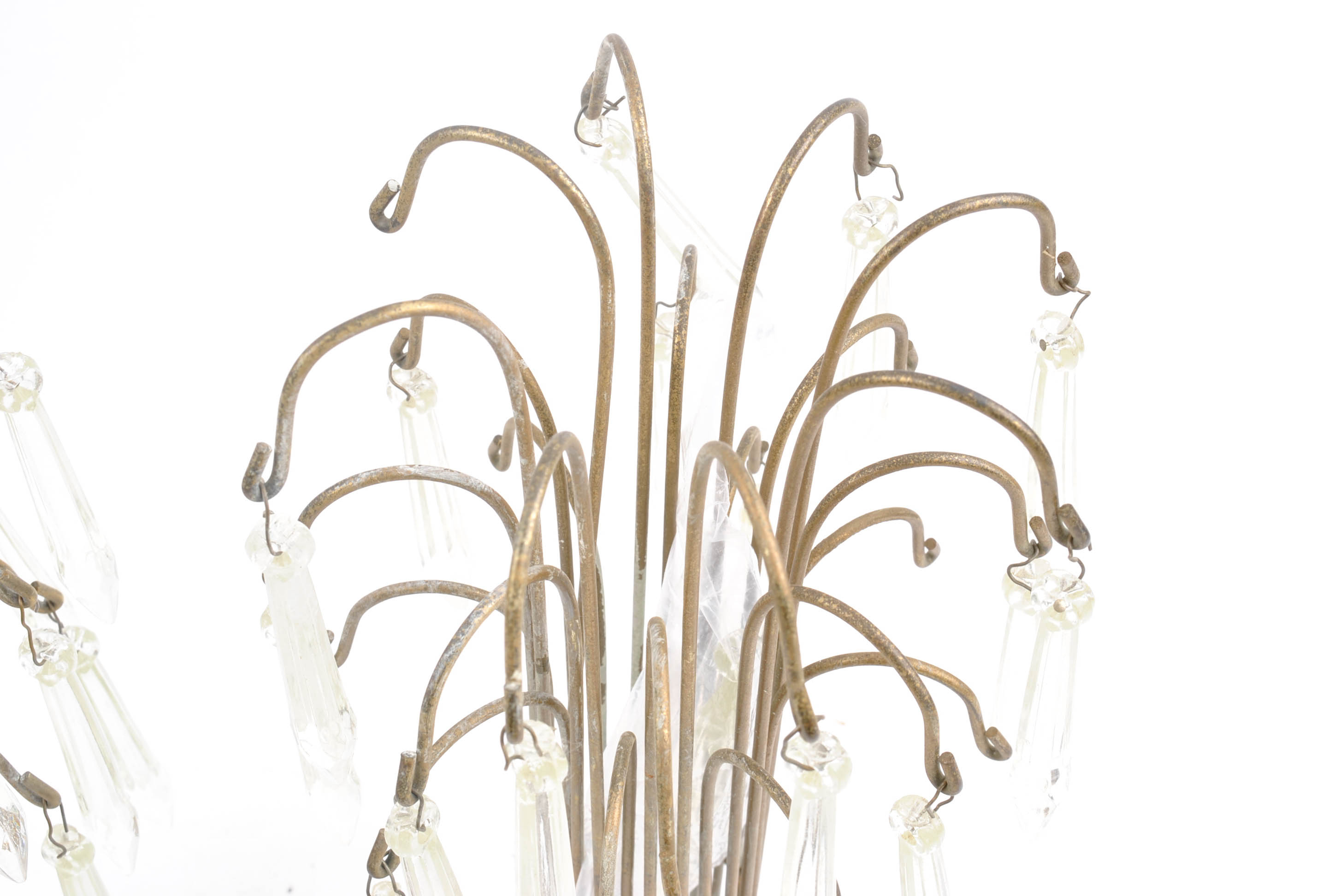 Vintage Glass and Metal Horse Lamps