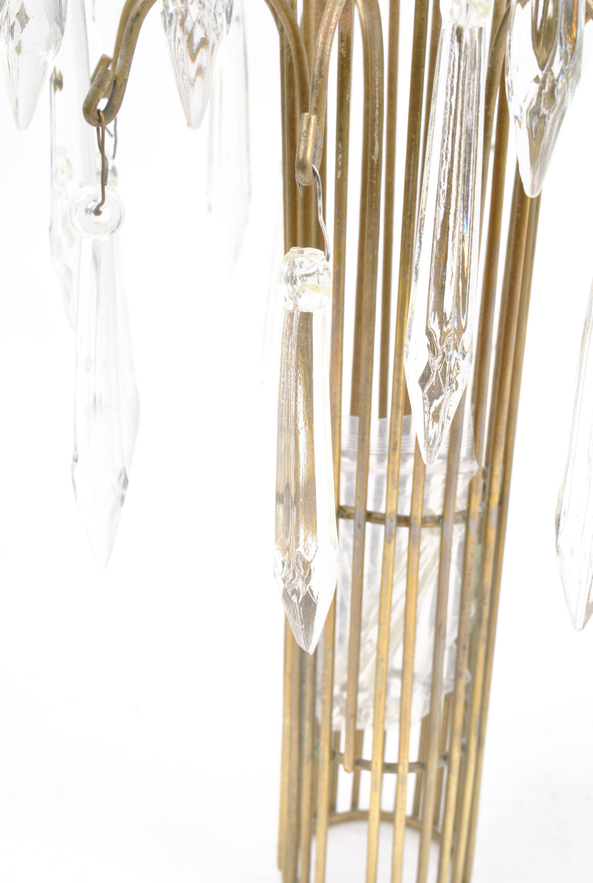 Vintage Glass and Metal Horse Lamps