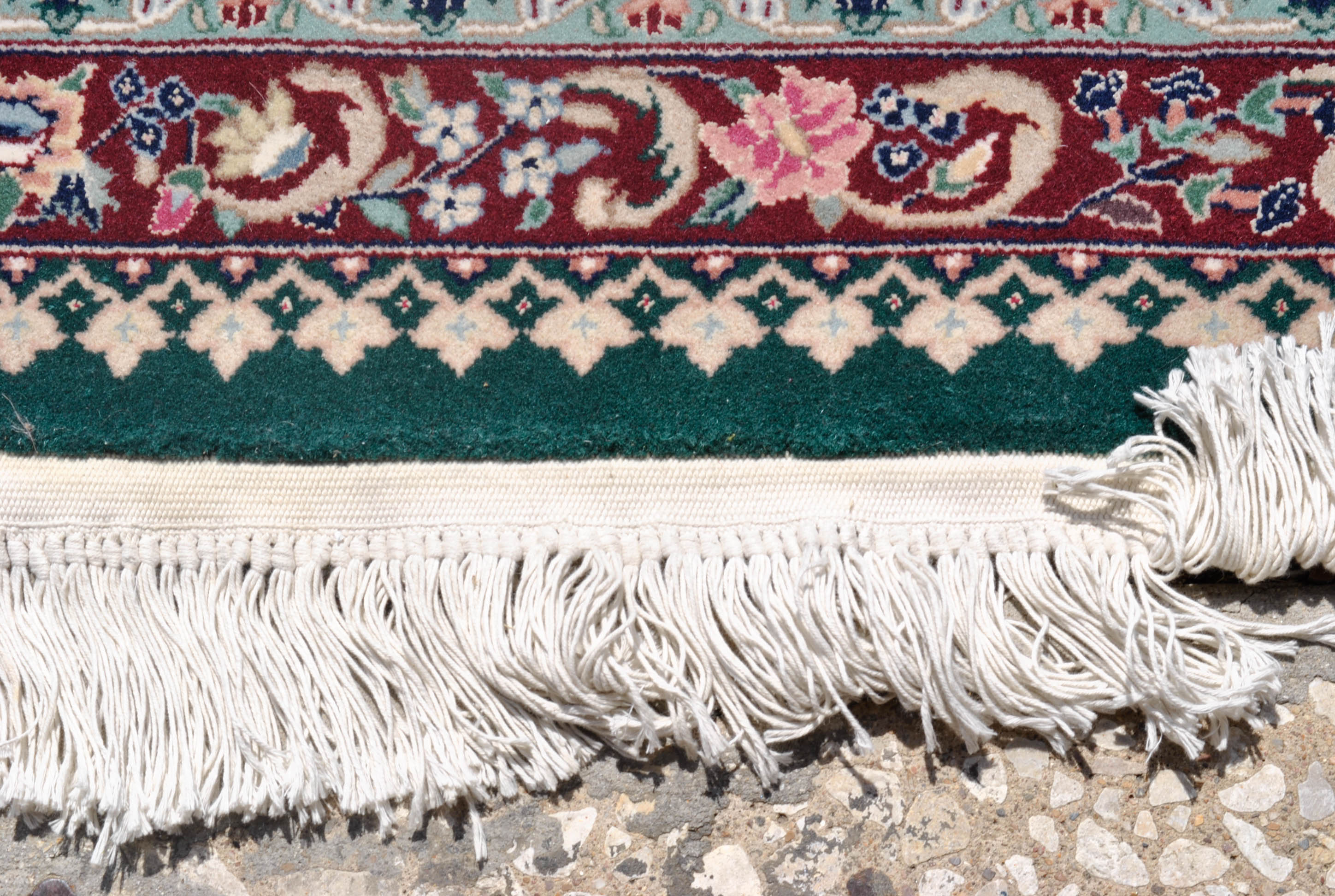 Hand-Knotted Chinese Floral Wool Area Rug