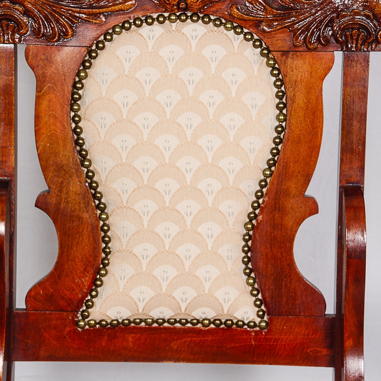 Vintage Italian Renaissance Style Carved Mahogany Side Chair