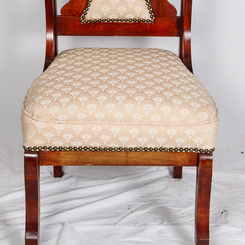 Vintage Italian Renaissance Style Carved Mahogany Side Chair