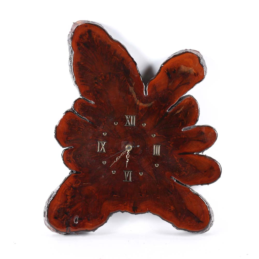 Vintage Wood Slab Wall Clock